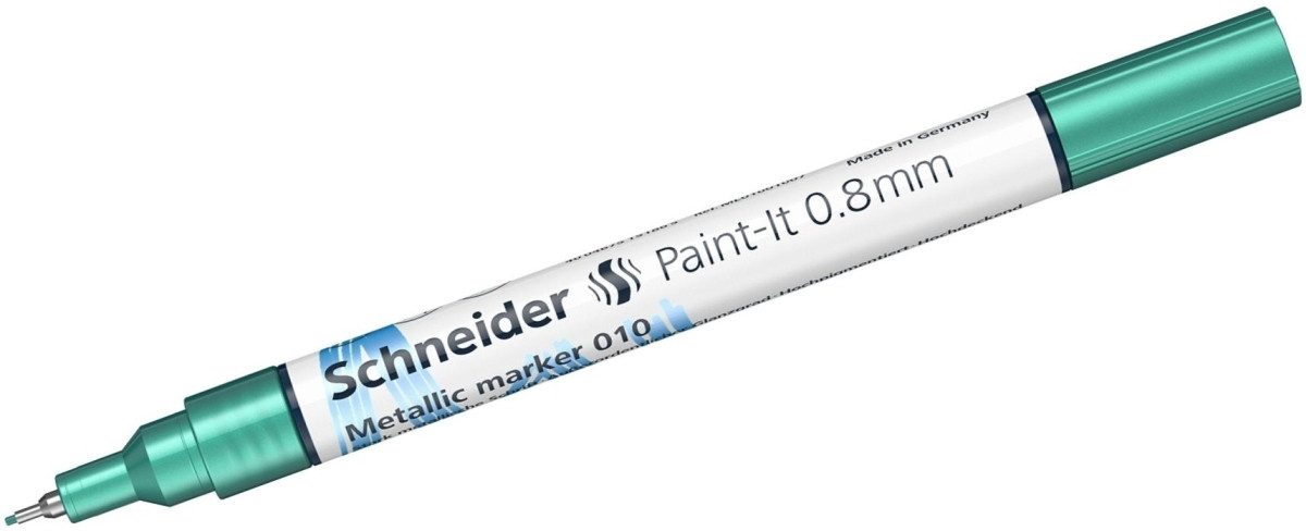 SCHNEIDER Permanentmarker Metallicmarker Paint-It 010 0,8mm green metallic (5 Stück)