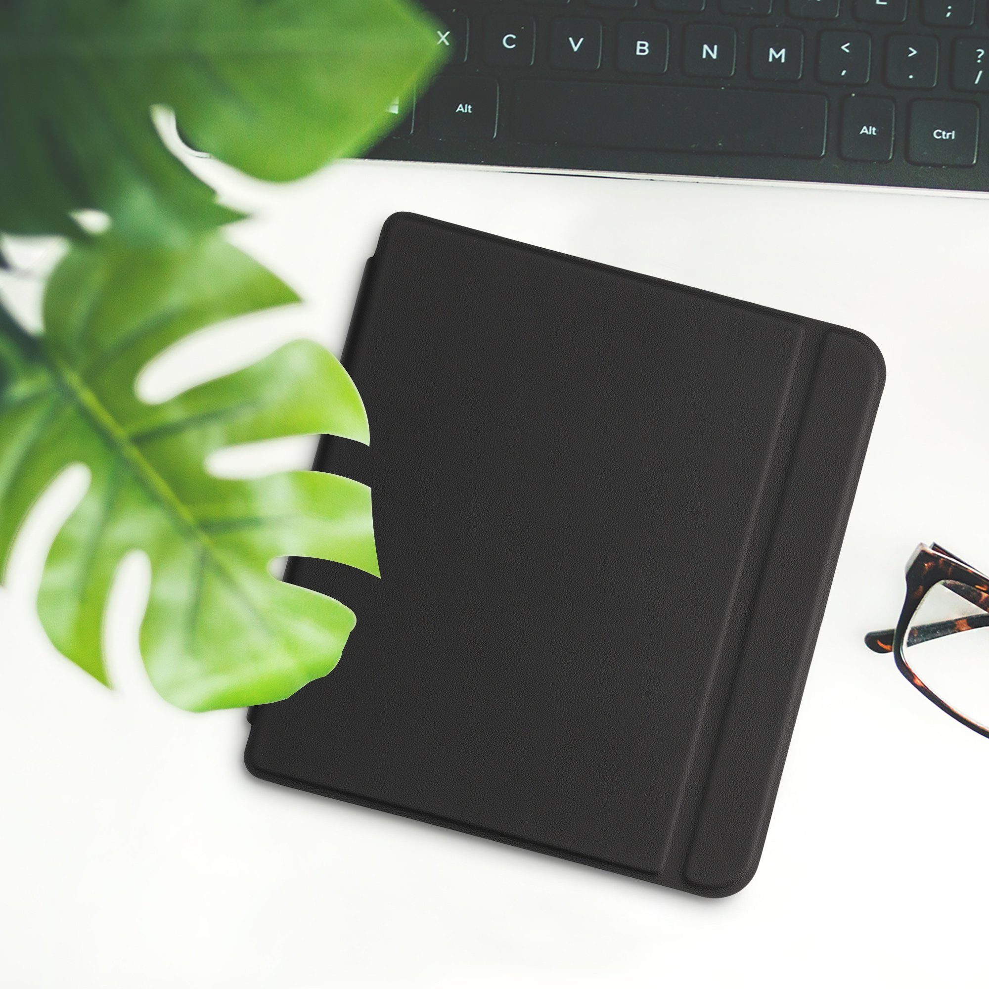 kalibri E-Reader-Hülle Hülle für Tolino Vision 6, Leder eBook eReader Schutzhülle - Flip Cover Case