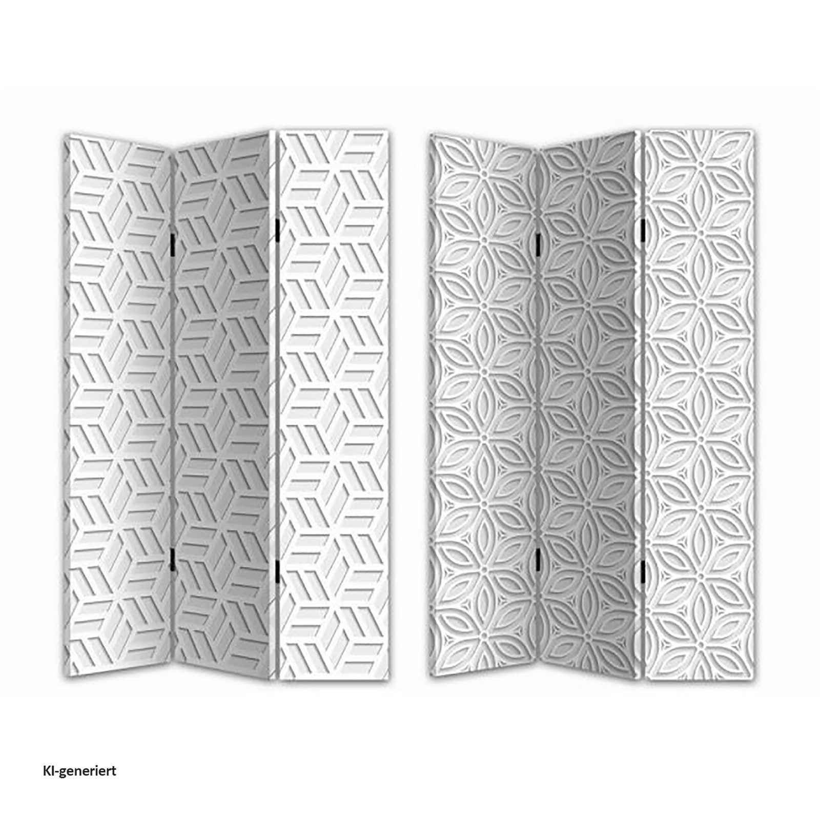 HTI-Line Paravent Paravent White (Stück, 1 St., 1 Paravent), Raumteiler Sichtschutz Trennwand