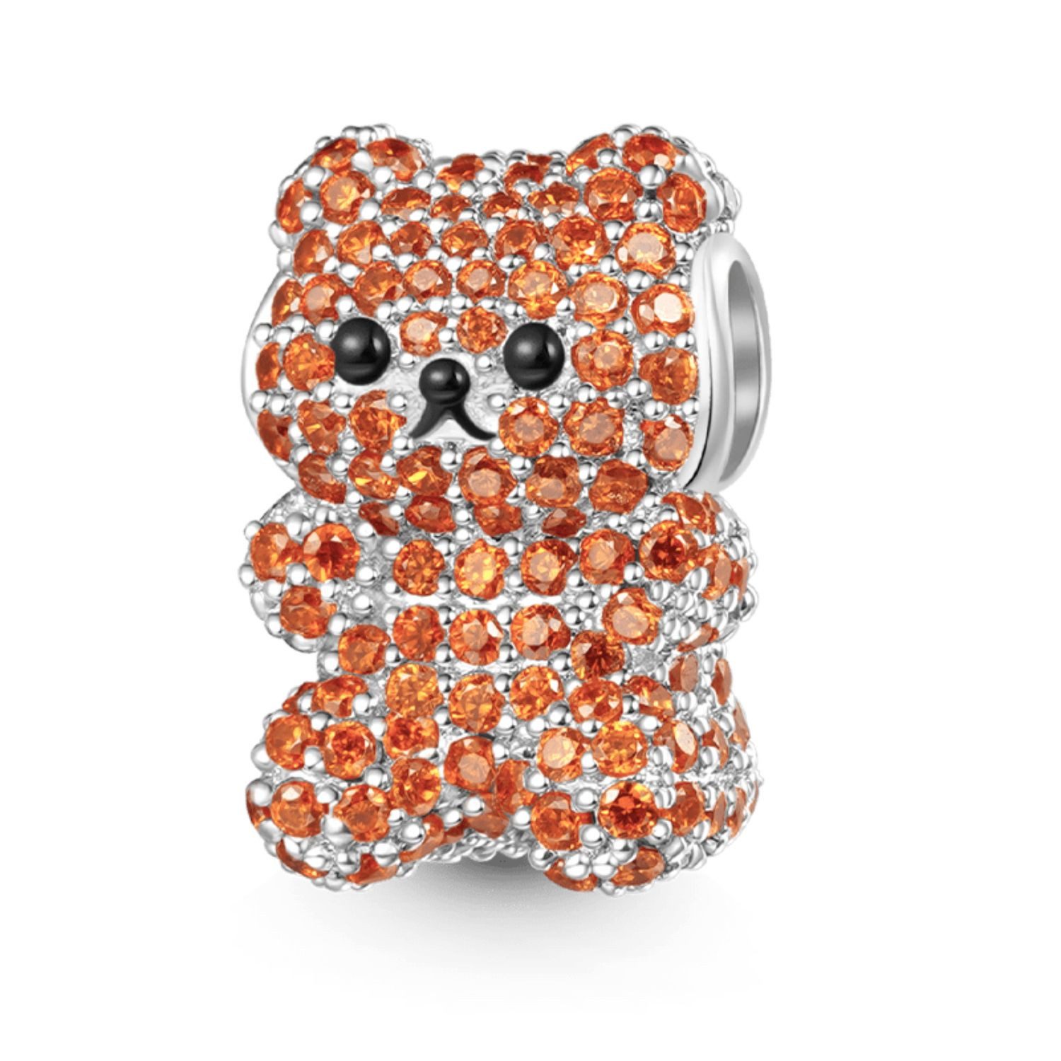 Bead Gnoce Charm Gummibärchen Orange HSC044 Silber