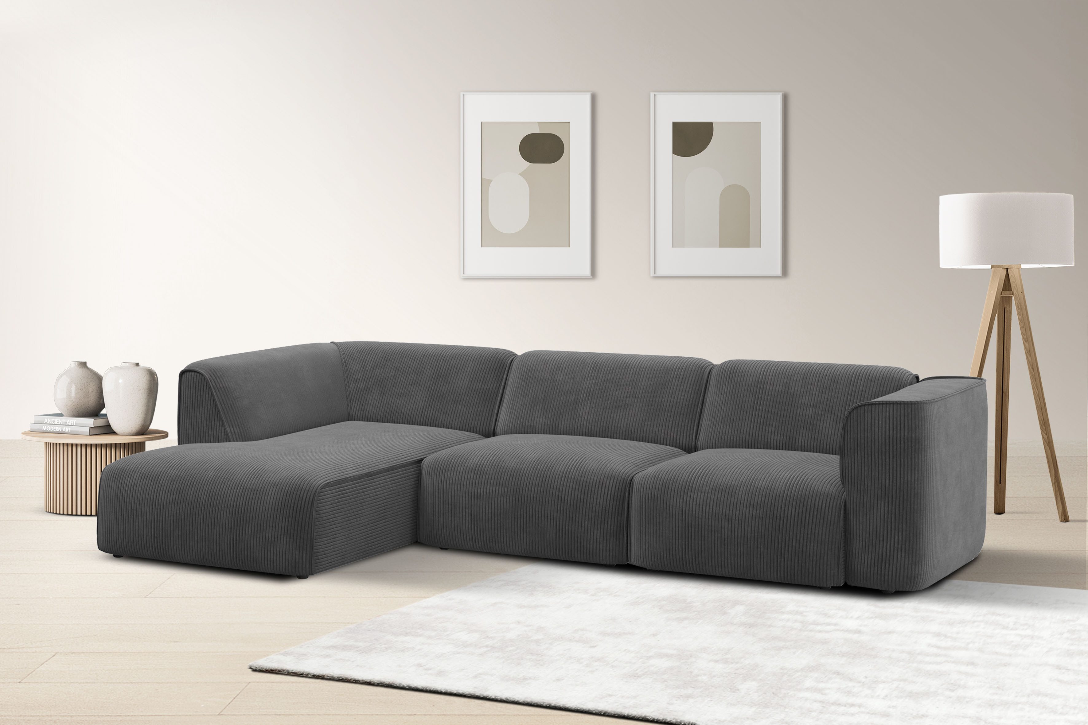 RAUM.ID Ecksofa Merid L-Form, jederzeit durch Module erweiterbar, B/T/H: 295/162/70 cm, als Modul oder separat verwendbar, für individuelle Zusammenstellung