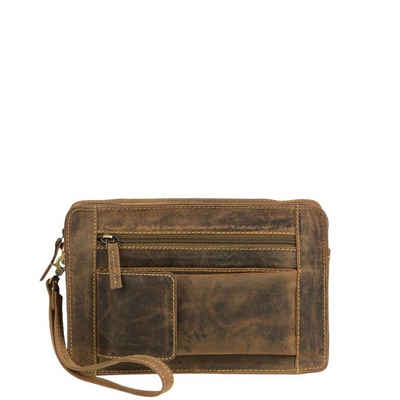 Greenburry Handgelenktasche "Vintage" Leder, Herrentasche, Ledertasche, mit Handschlaufe, 23x15cm