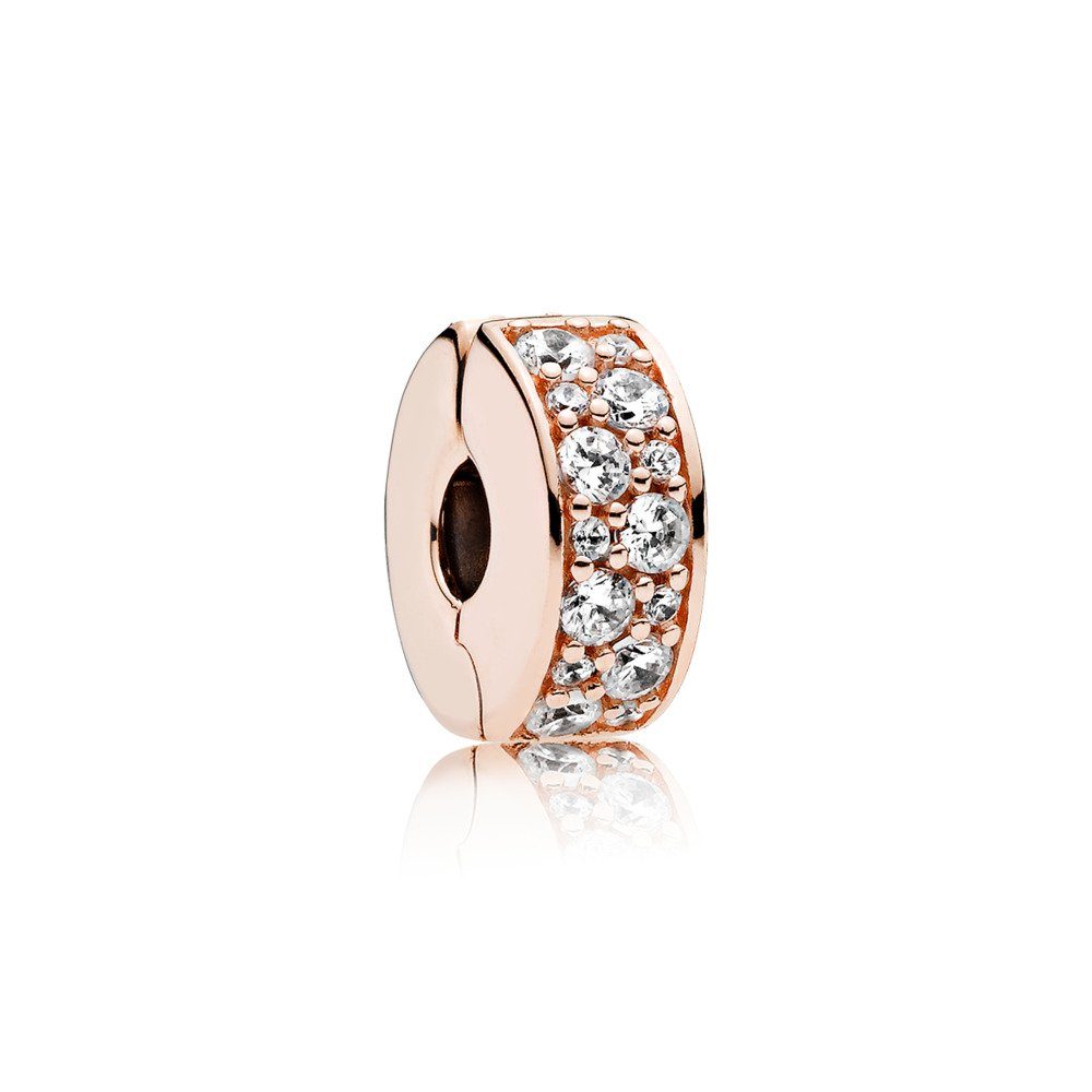 Pandora Charm-Einhänger Pandora Rosé Klarer Pavé Clip 781817CZ