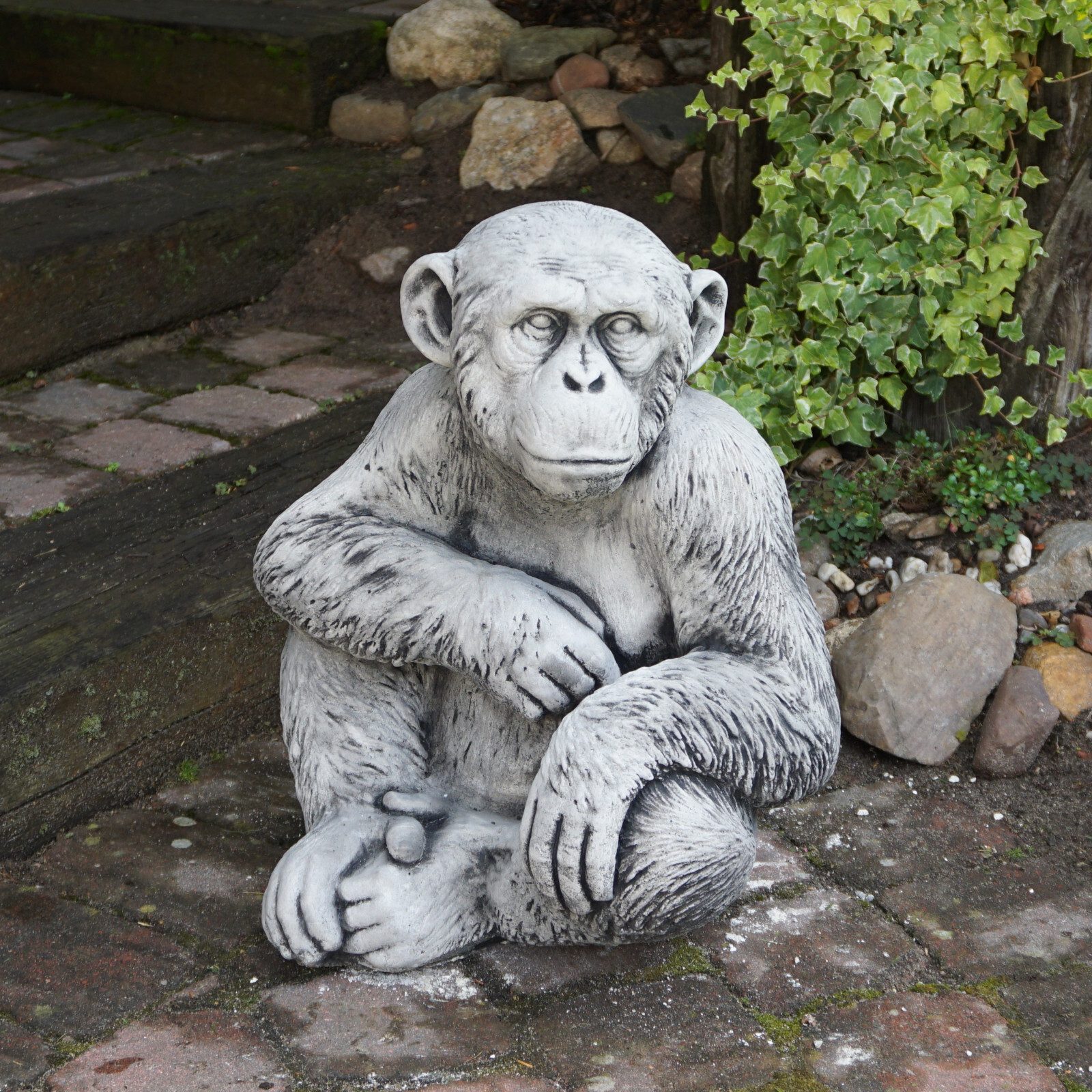 Gartenfigur AFFE Schimpanse, H. 50 cm, 56 kg