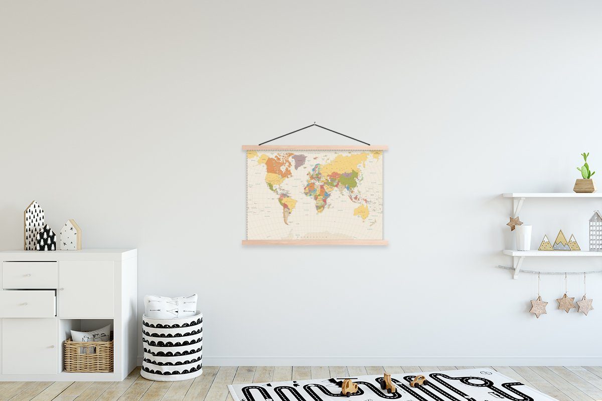 MuchoWow Poster Karte - Welt - günstig online kaufen