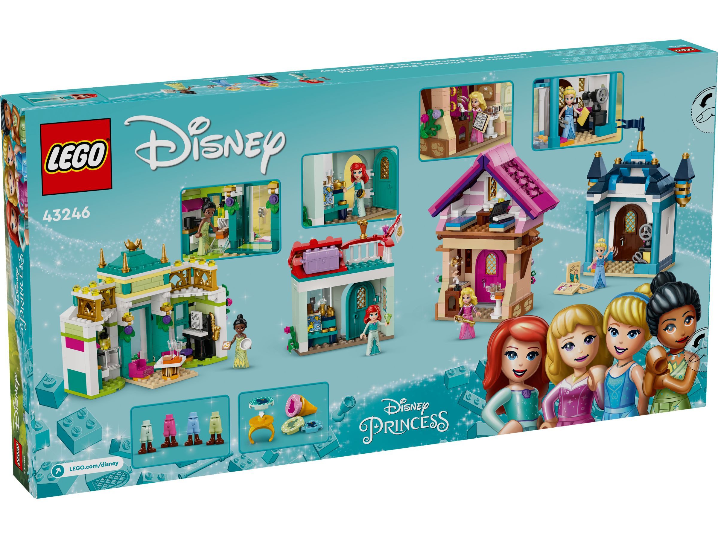 LEGO® LEGO® Disney™ 43246 Disney Prinzessinnen Abenteuermarkt Konstruktionsspielsteine, (817 St)