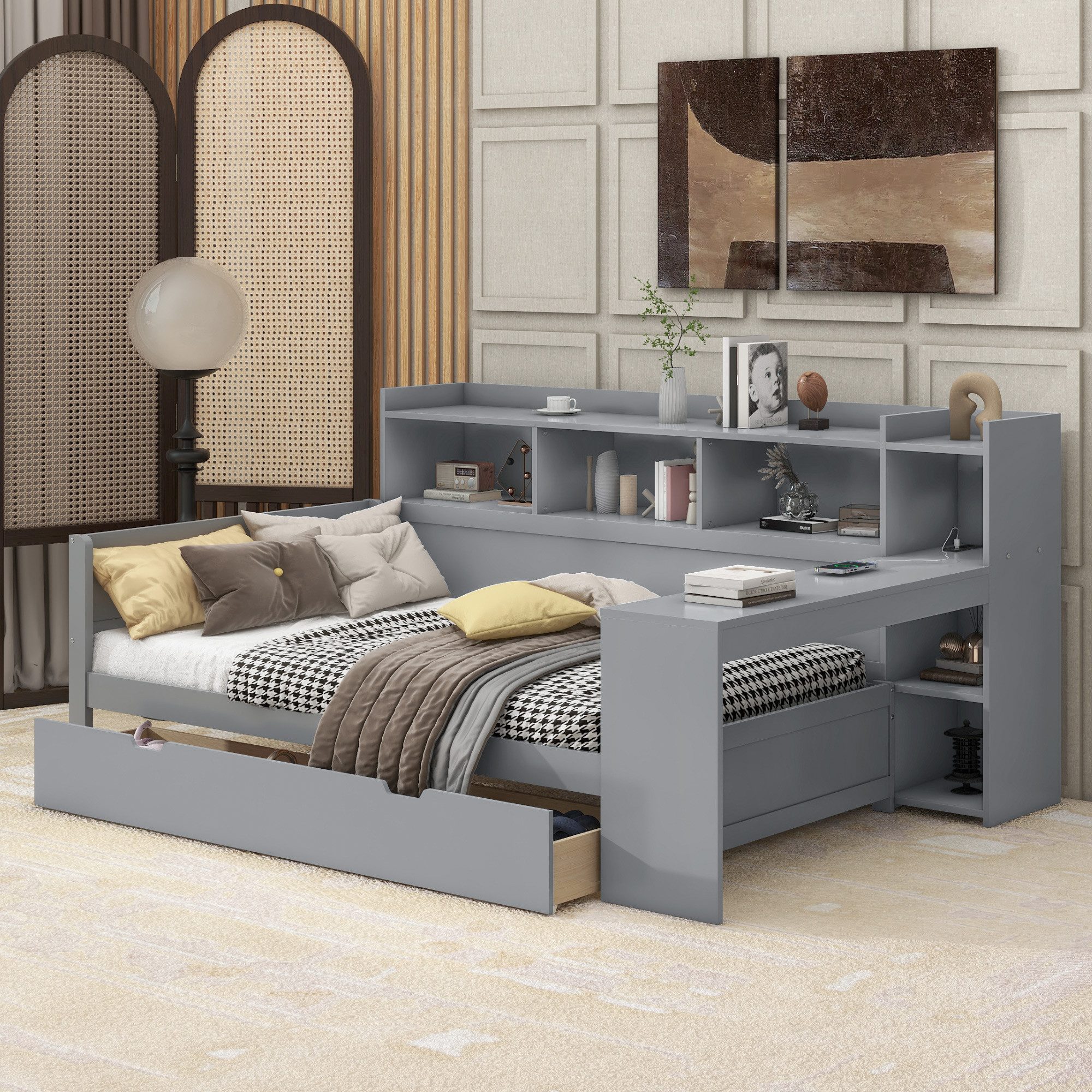 REDOM Schlafsofa Daybett,Funktionsbett,Stauraumbett, Tagesbett mit Schreibt günstig online kaufen