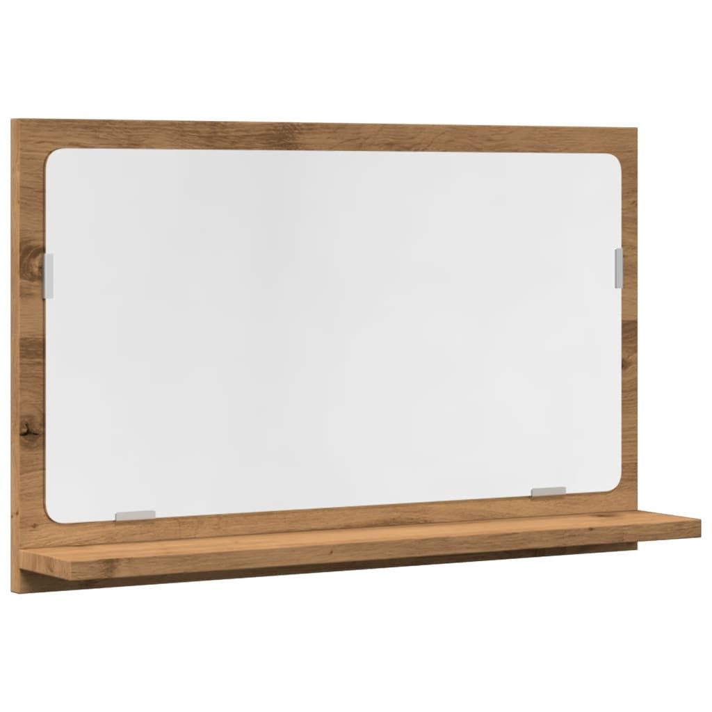 vidaXL Spiegel, Badspiegel mit Ablage Artisan-Eiche 60x11x37 cm Holzwerksto günstig online kaufen