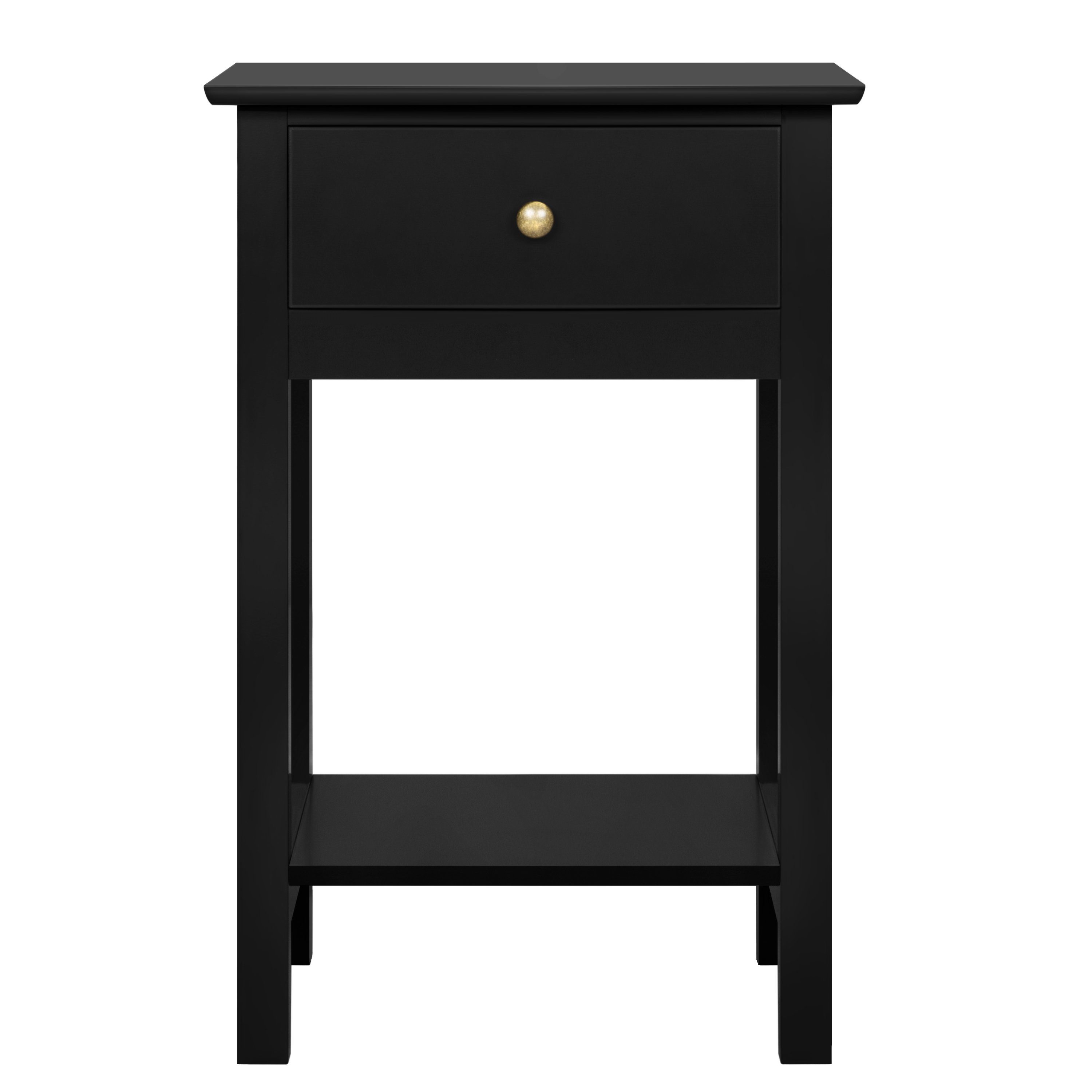 Yaheetech Beistelltisch Nachttisch (1-St), Nachtschrank mit Schublade und Ablage, 40 × 30 × 61 cm