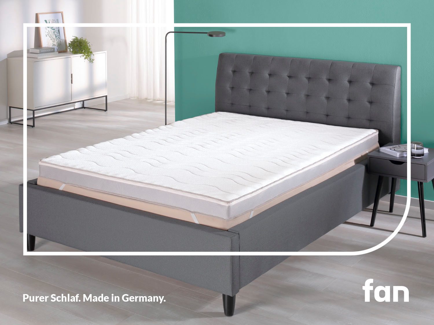 fan, Topper Big Komfort Plus, 7 Zonen Topper 90x200, 180x200 cm & weitere Größen, 10 cm hoch, Kaltschaum, Matratze, Boxspringbett, Hausstauballergiker geeignet, ergonomisch