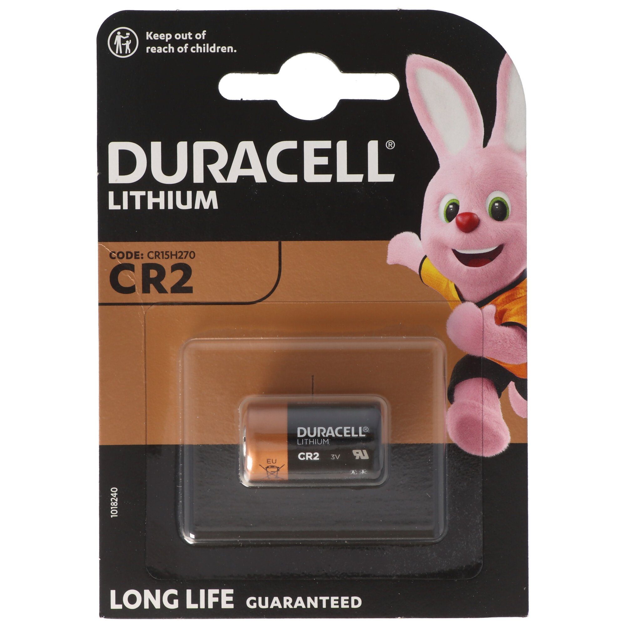 Duracell Duracell Photobatterie CR2 Lithium 3Vmax. 850mAh im 1er Blister, CR15 Fotobatterie, (3,0 V)