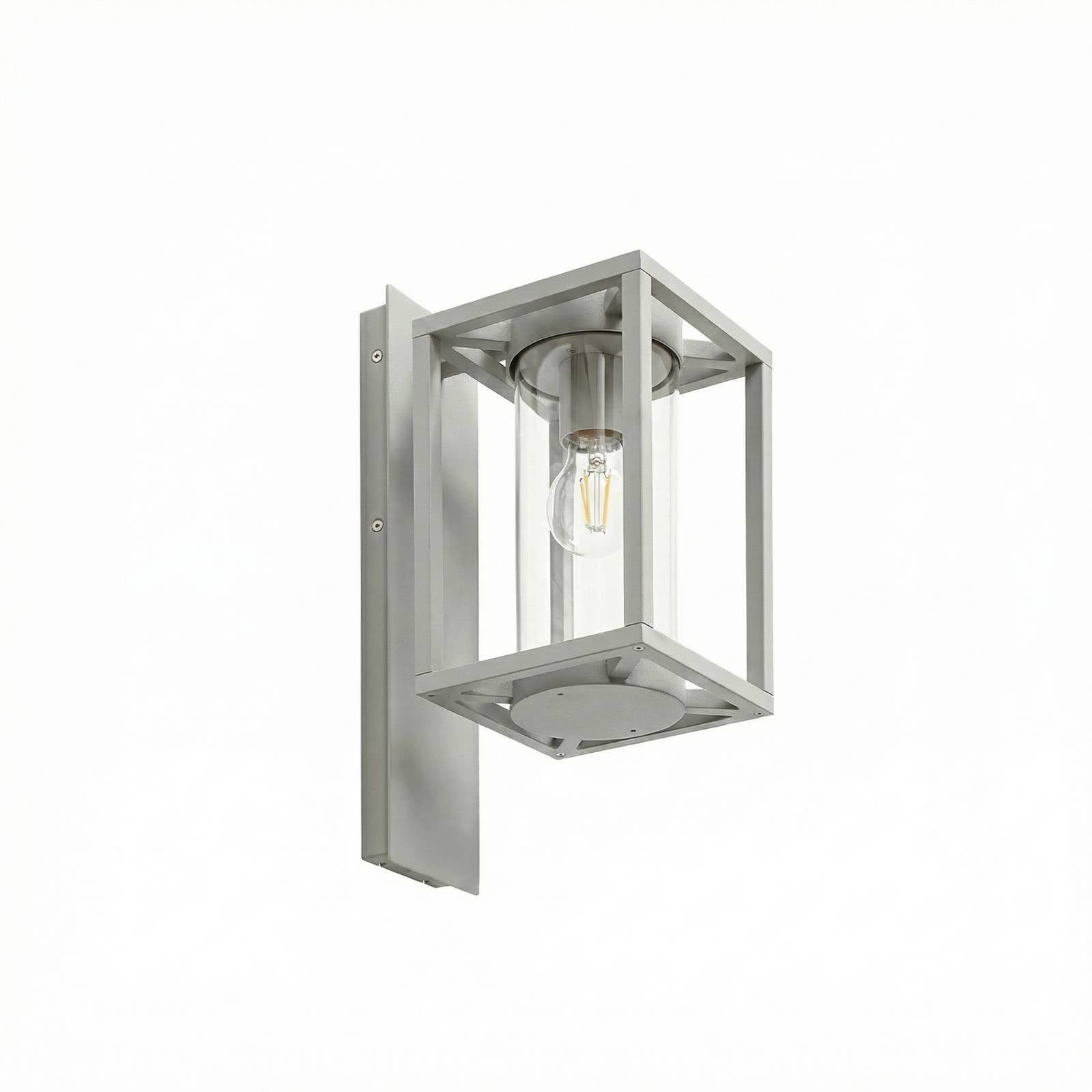 Lucande Außen-Wandleuchte Ferda, Metall, Alu IP44, 1 x 15 W LED
