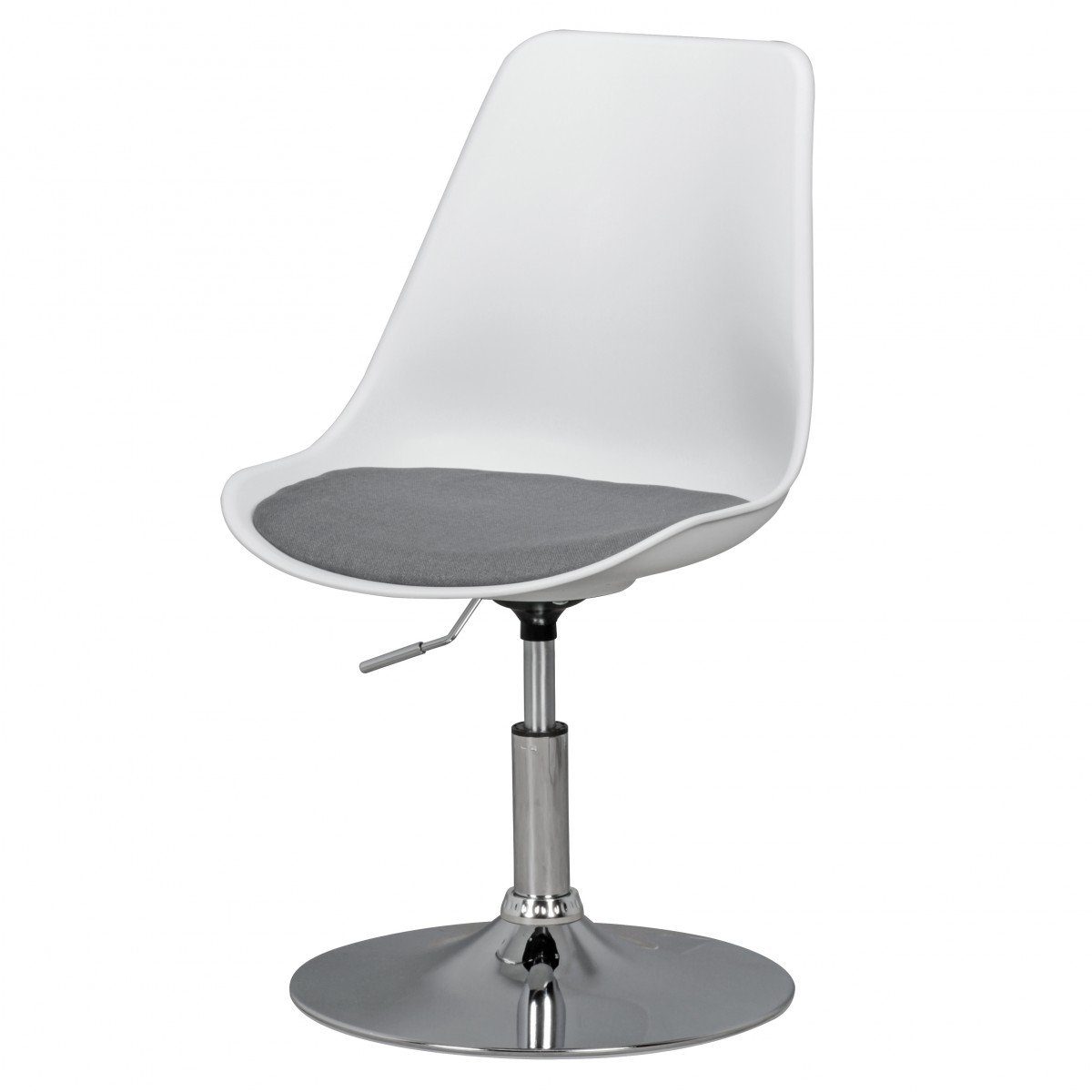 KADIMA DESIGN Besucherstuhl Grau mit - Grau Kunstlederbezug Trompetenstuhl Bequemer | Büro-Stuhl