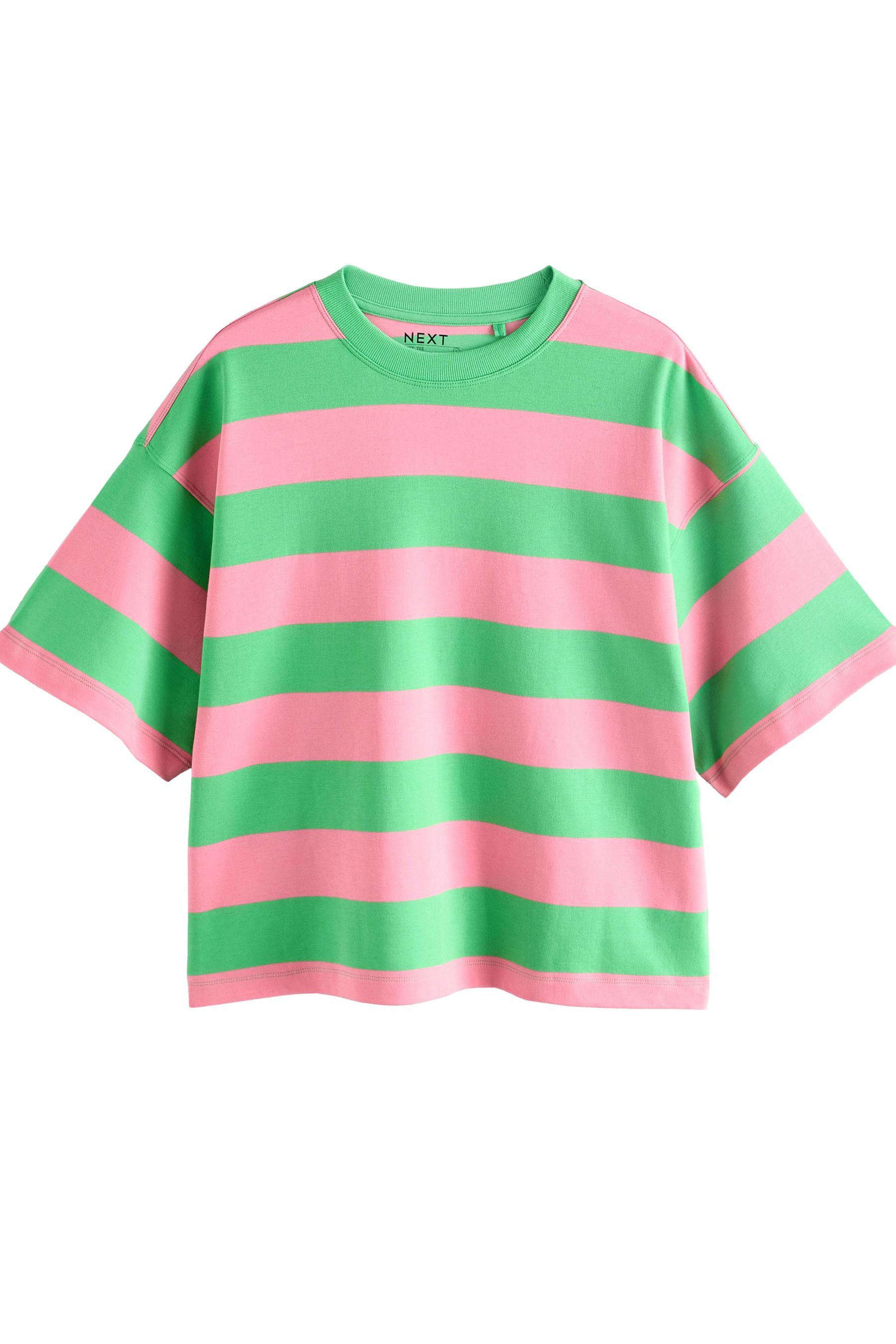 Next T-Shirt Kastiges Relaxed Fit Oversized-T-Shirt, günstig online kaufen