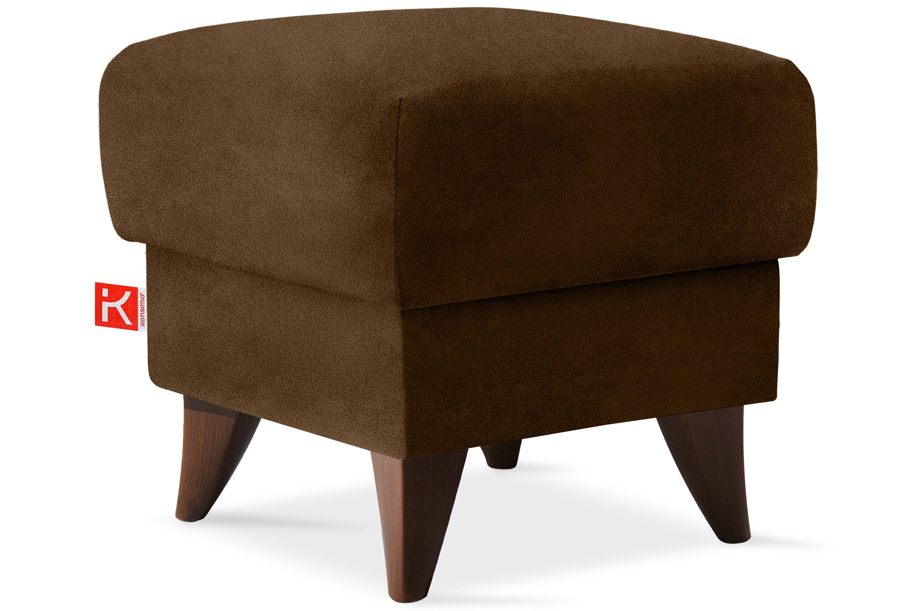 KONSIMO® Fußhocker Sitzhocker mit Stauraum GUSTAVO, hergestellt in der EU, handgefertigt, eleganten Nähten, Polsterhocker, Elegant