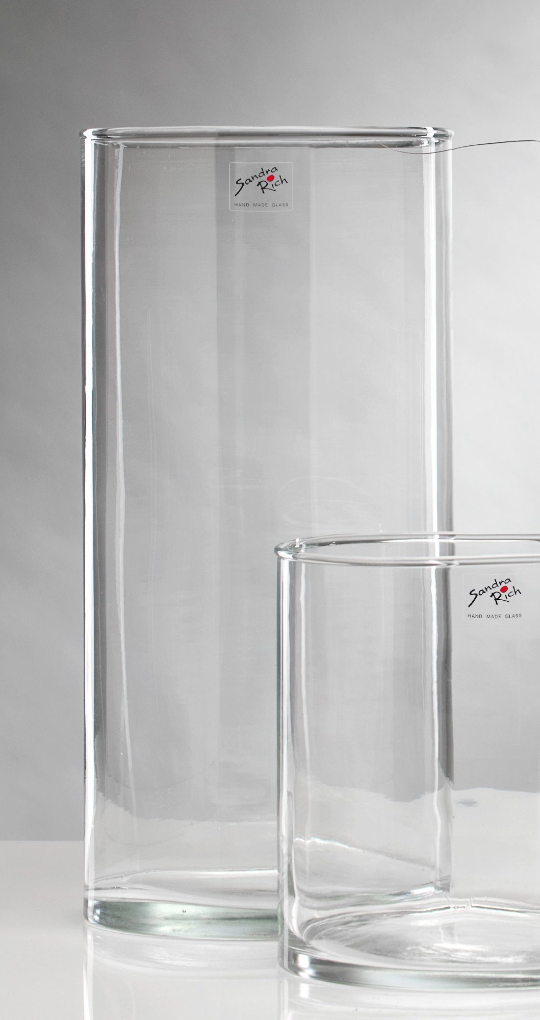 Sandra Rich Dekovase Glasvase Cyli zylindrisch - hot cut