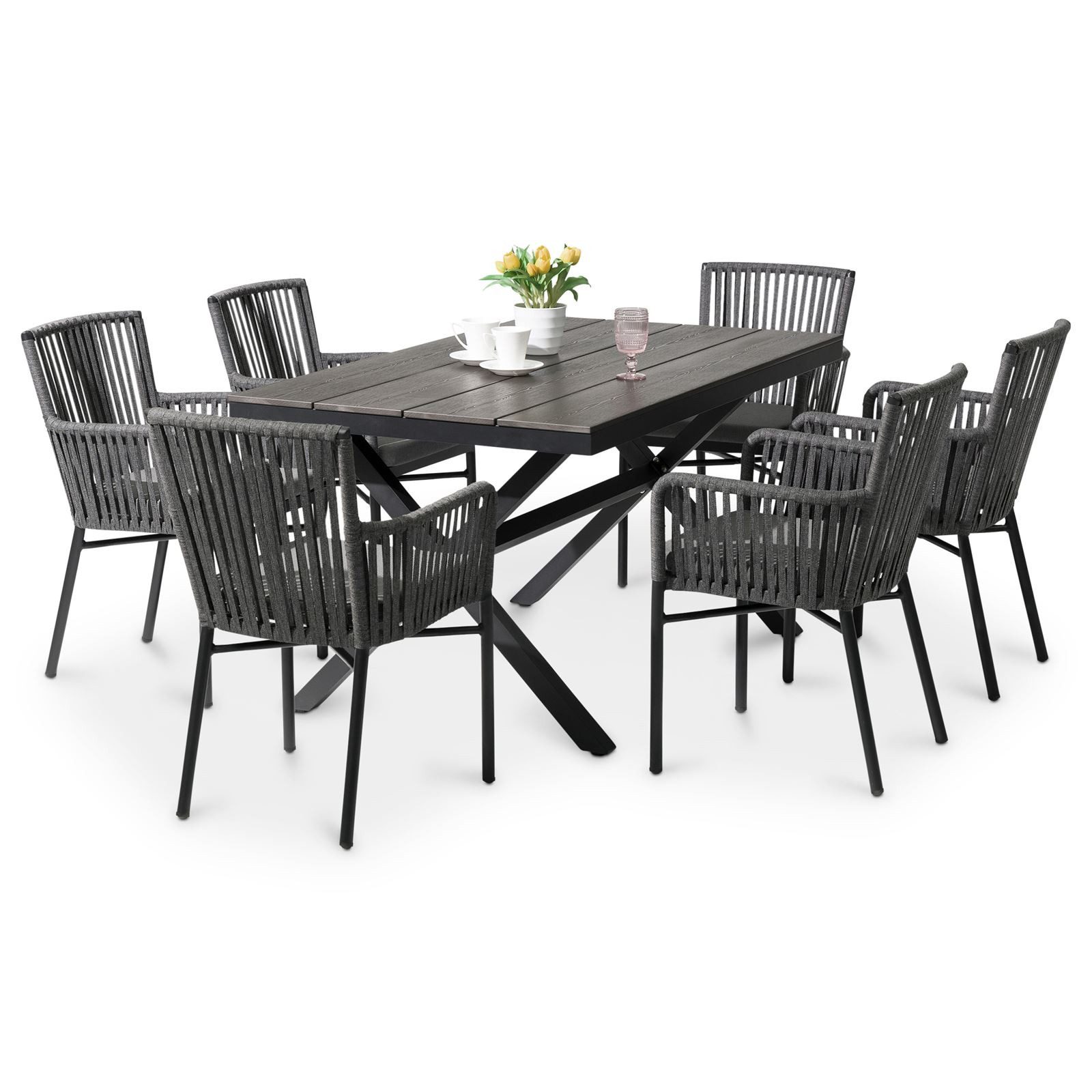 IDIMEX Garten-Essgruppe AFUERA, Gartenmöbel Set, 6 günstig online kaufen