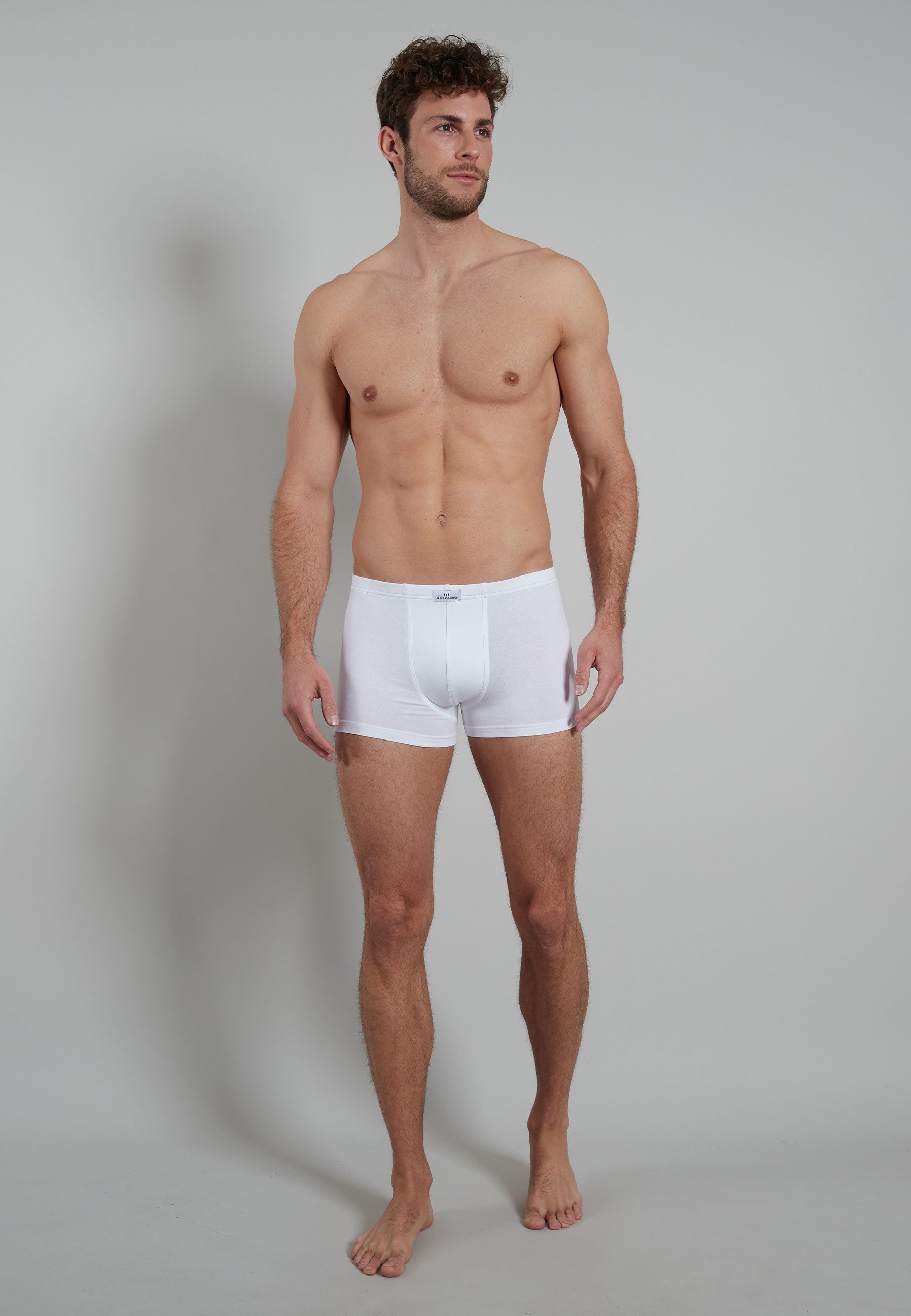 GÖTZBURG Boxershorts GÖTZBURG Herren Pants weiß uni 3er Pack (3-St) – Bild 2 von 4