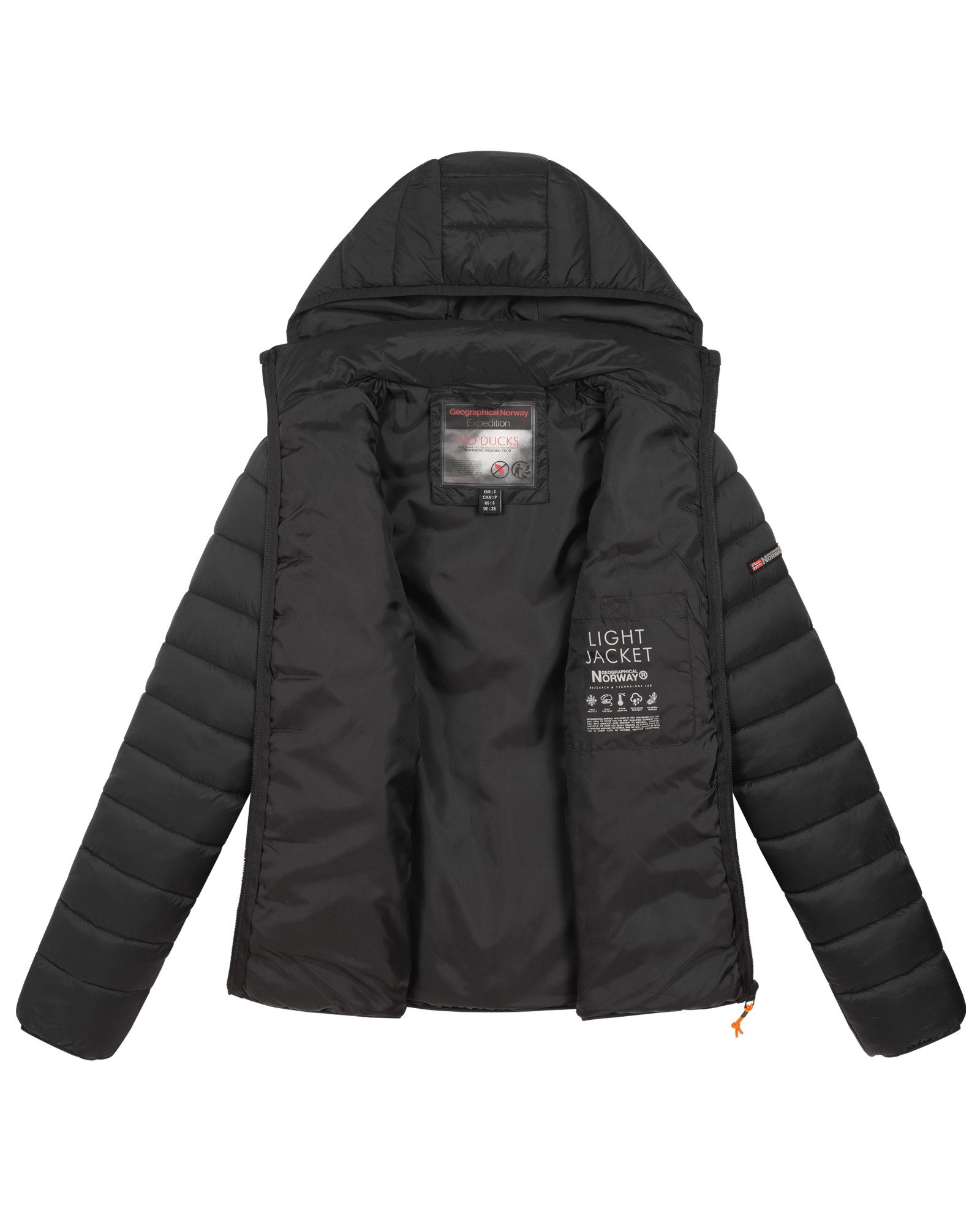 Geographical Norway Steppjacke Damen Herbst Winter Jacke Steppjacke Outdoor Übergangs leicht Kapuze – Bild 5 von 5