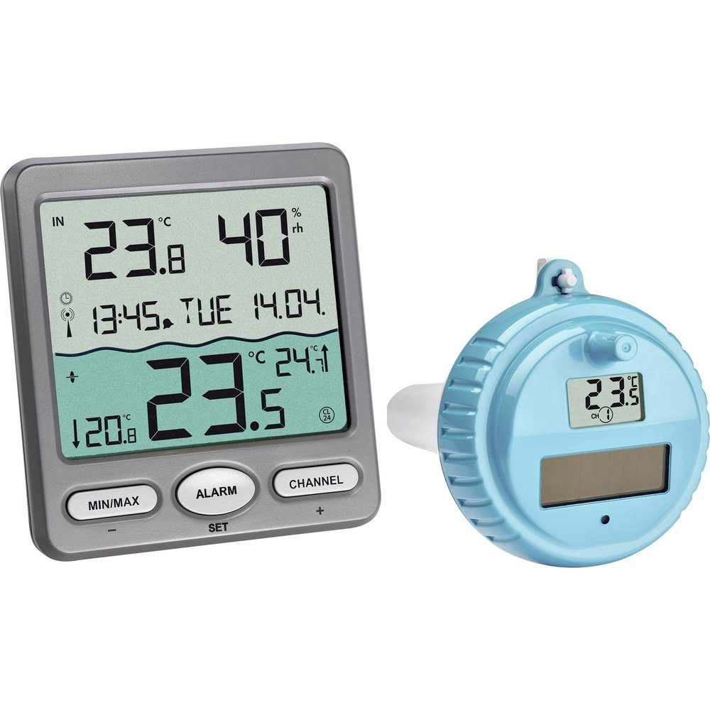 Hygrometer TFA Dostmann VENICE Funk-Pool-Thermometer Schwimmbecken-Thermometer An