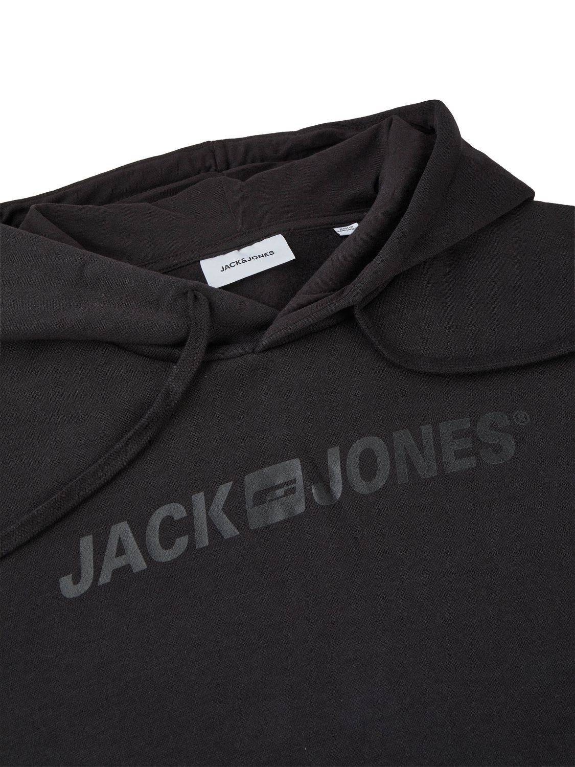 Jack & Jones Hoodie Herren Sweatshirt JJMORTY Regular Fit Kapuzenpullover mit Logoprint – Bild 4 von 4