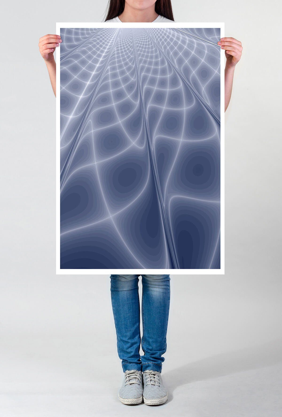 Sinus Art Poster 60x90cm Digitale Grafik Poster Lichtreflexe und Bahnen