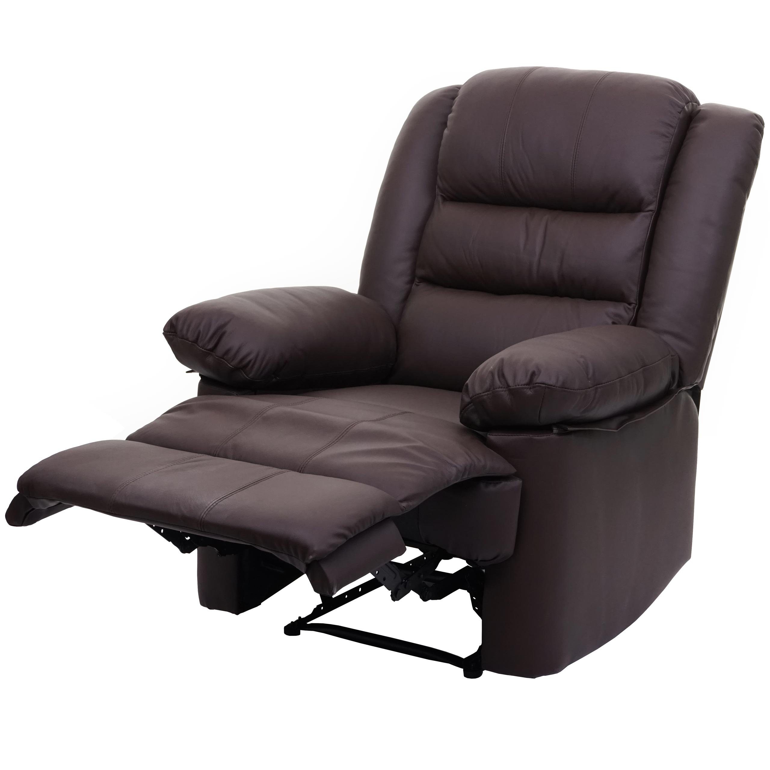 MCW TV-Sessel MCW-G15, Liegefläche: 165 cm, Verstellbare Rückenfläche, Fußstütze verstellbar, Liegefunktion braun