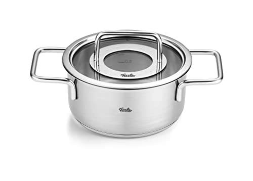 Fissler Topf-Set Fissler Pure Collection, Edelstahl 18/10 (Set, 4-tlg., Kochtopf 16/20/24 + Bratentopf 20cm), Made in Germany