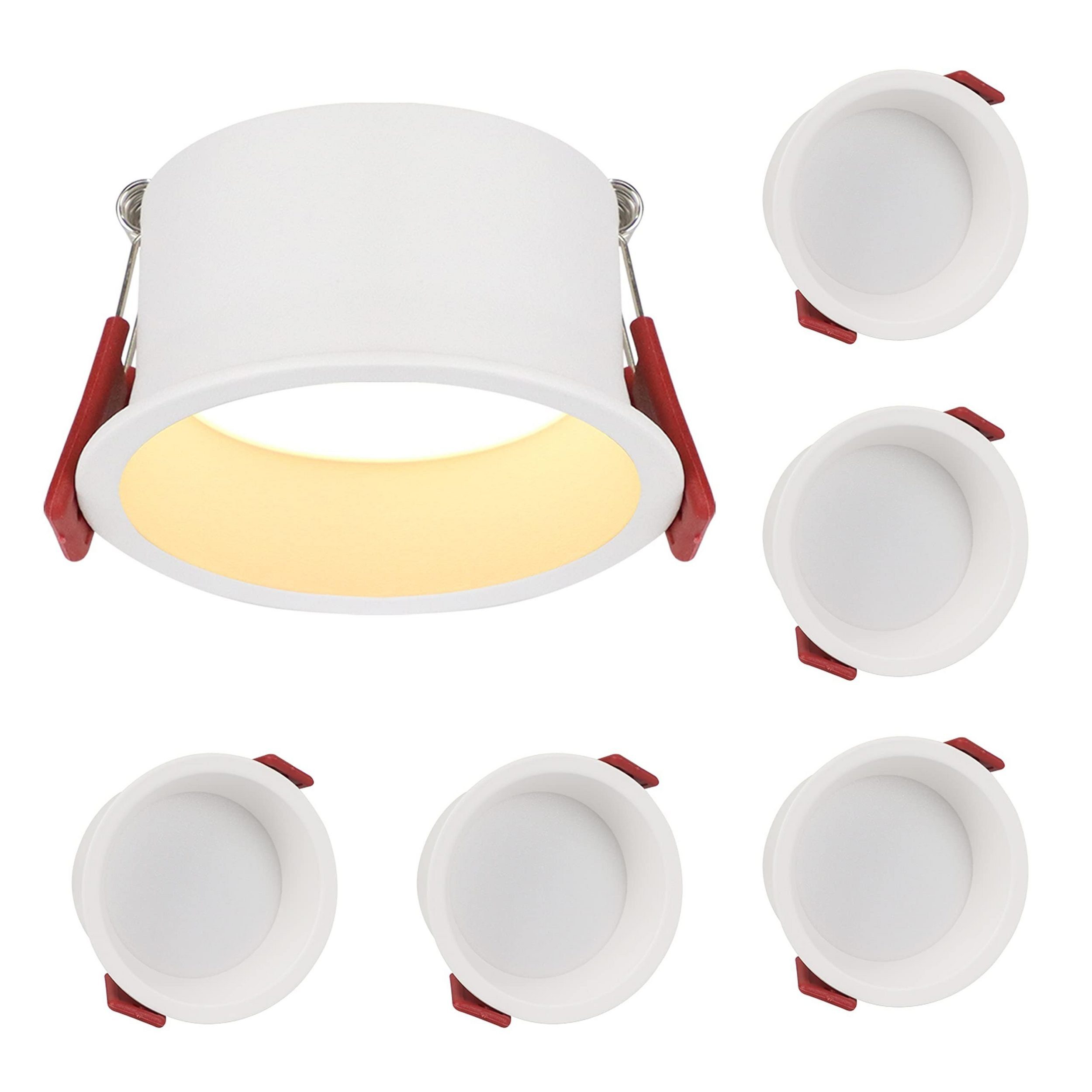 Nettlife LED Einbaustrahler 5er Set Einbaustrahler 4000K, IP44