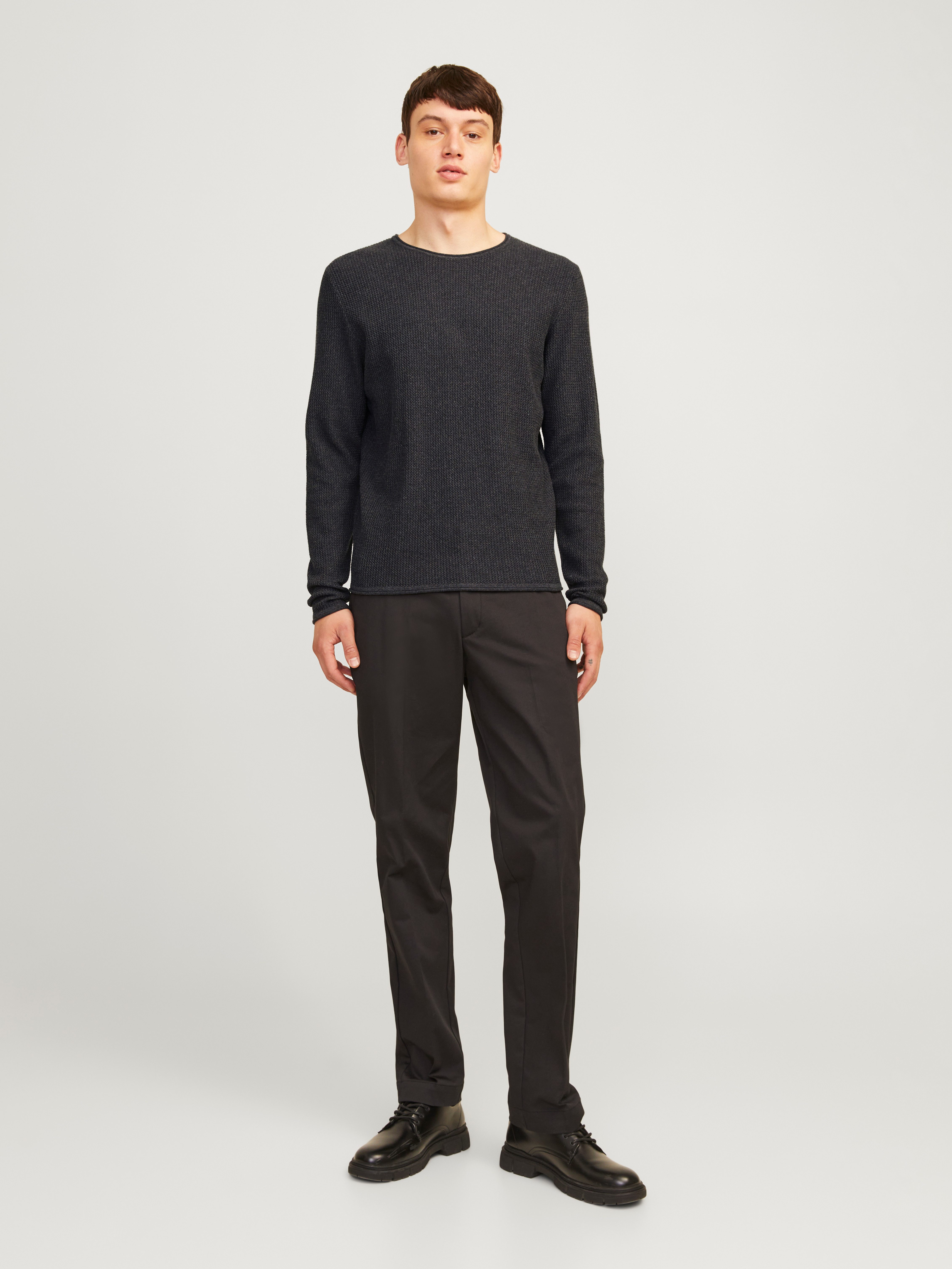 Jack & Jones Rundhalspullover JJECOOPER KNIT CREW NECK NOOS in Strick Optik