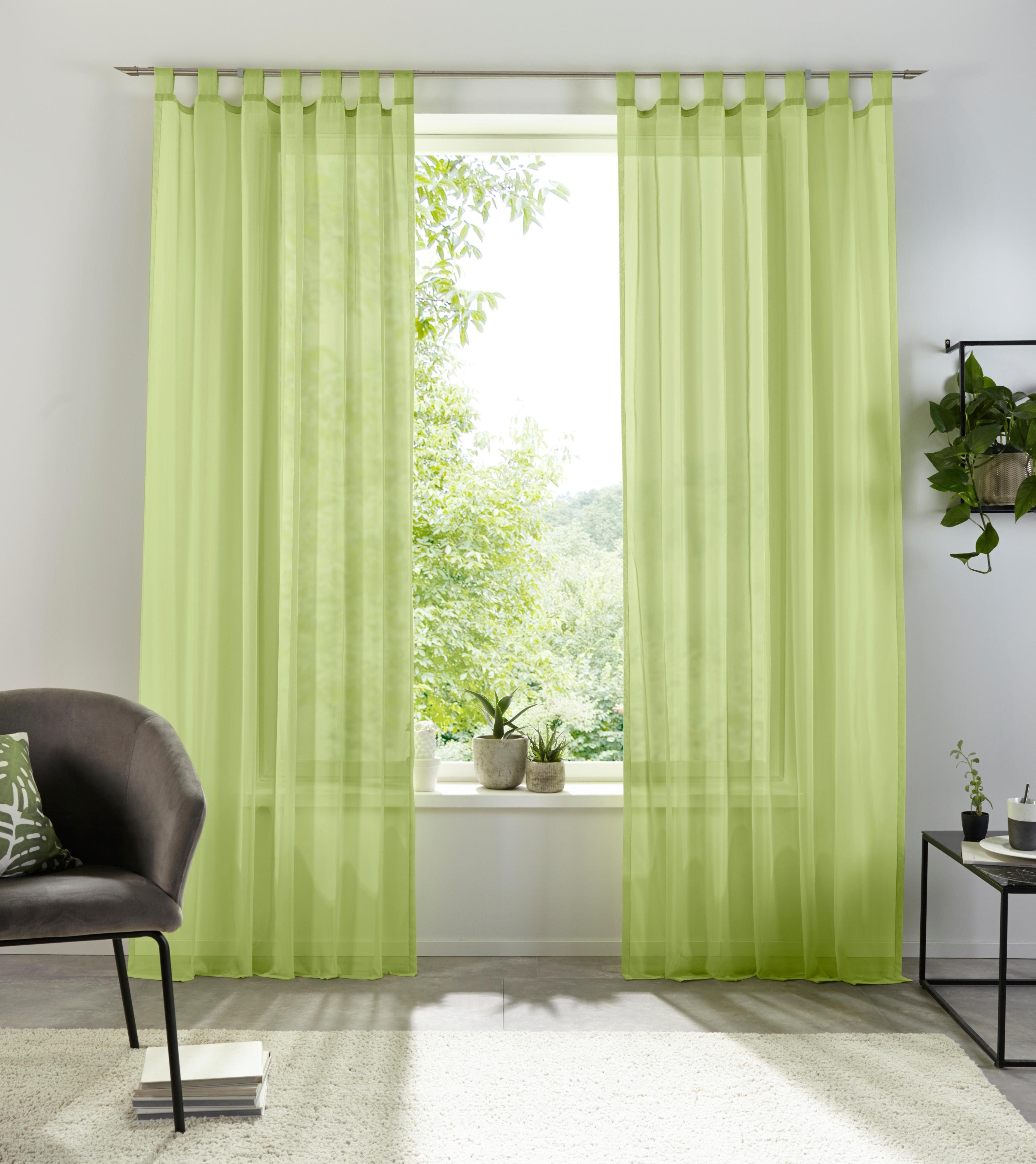 Gardine XANA, my home, Schlaufen (1 St), transparent, Polyester, Voile, Bestseller, einfarbig, 1 Schal, pflegeleicht, unifarben