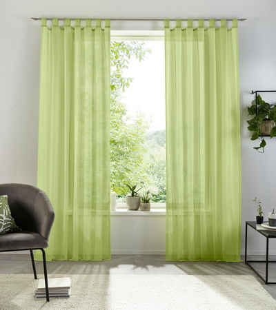 Gardine XANA, my home, Schlaufen (1 St), transparent, Polyester, 1 Schal, Voile, einfarbig, modern, pflegeleicht
