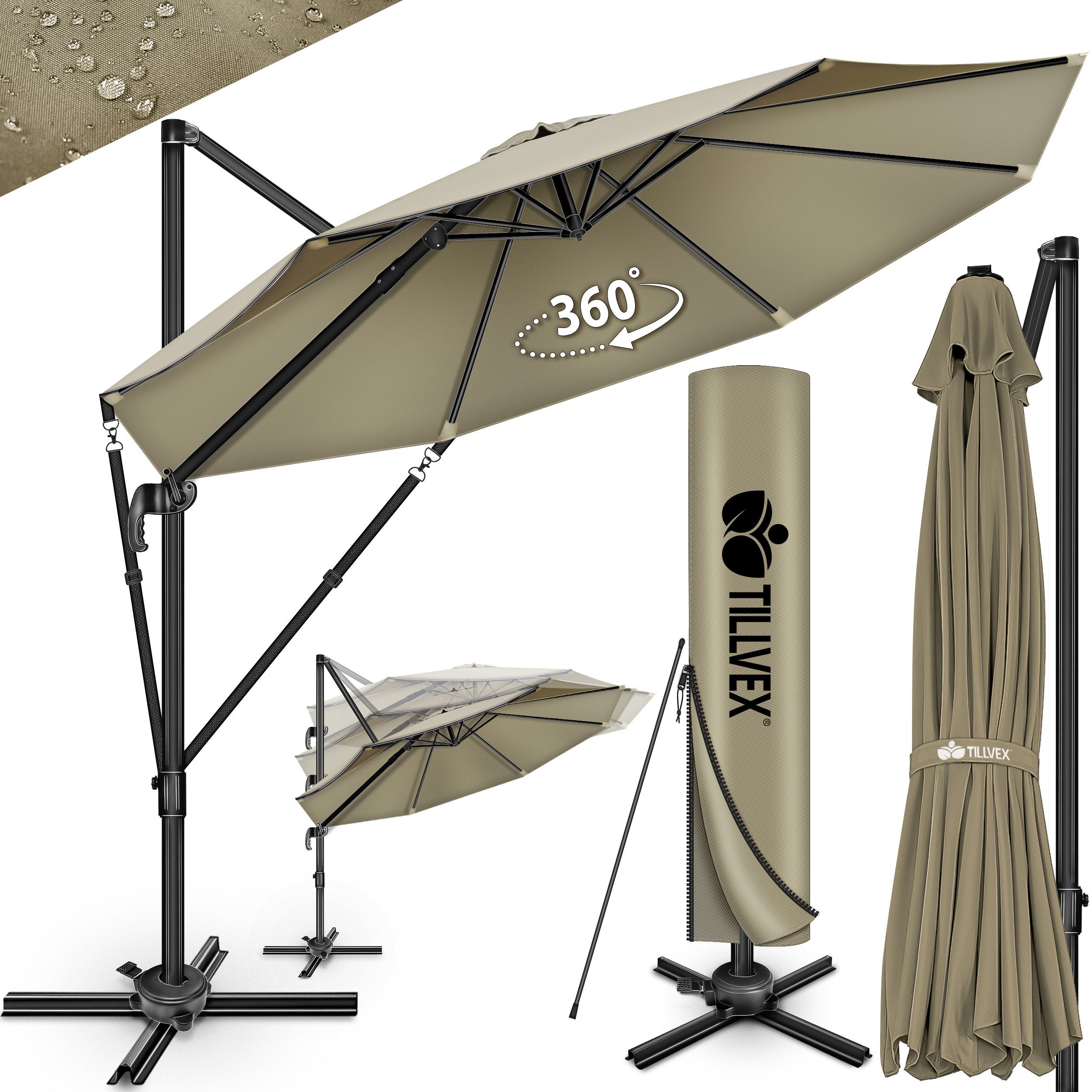 tillvex Sonnenschirm tillvex® Premium Alu Sonnenschirm günstig online kaufen