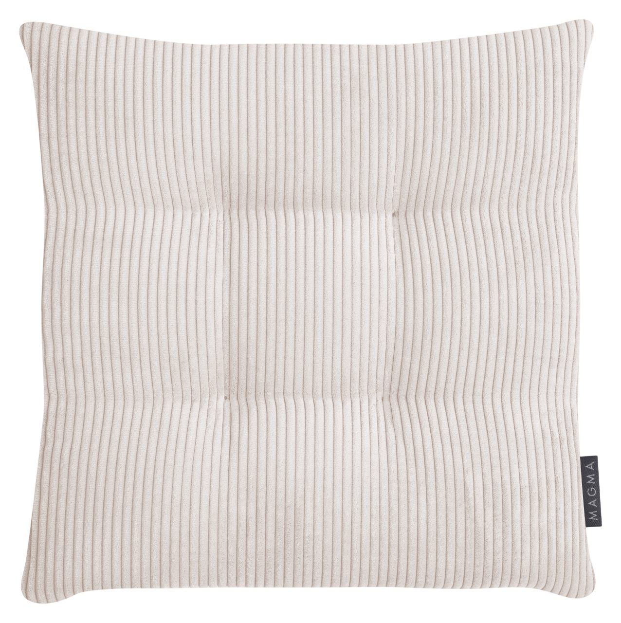 Magma Heimtex Stuhlkissen Sitzkissen INGA ca. 35x35x5 cm, gestreift trendiger Cord Look