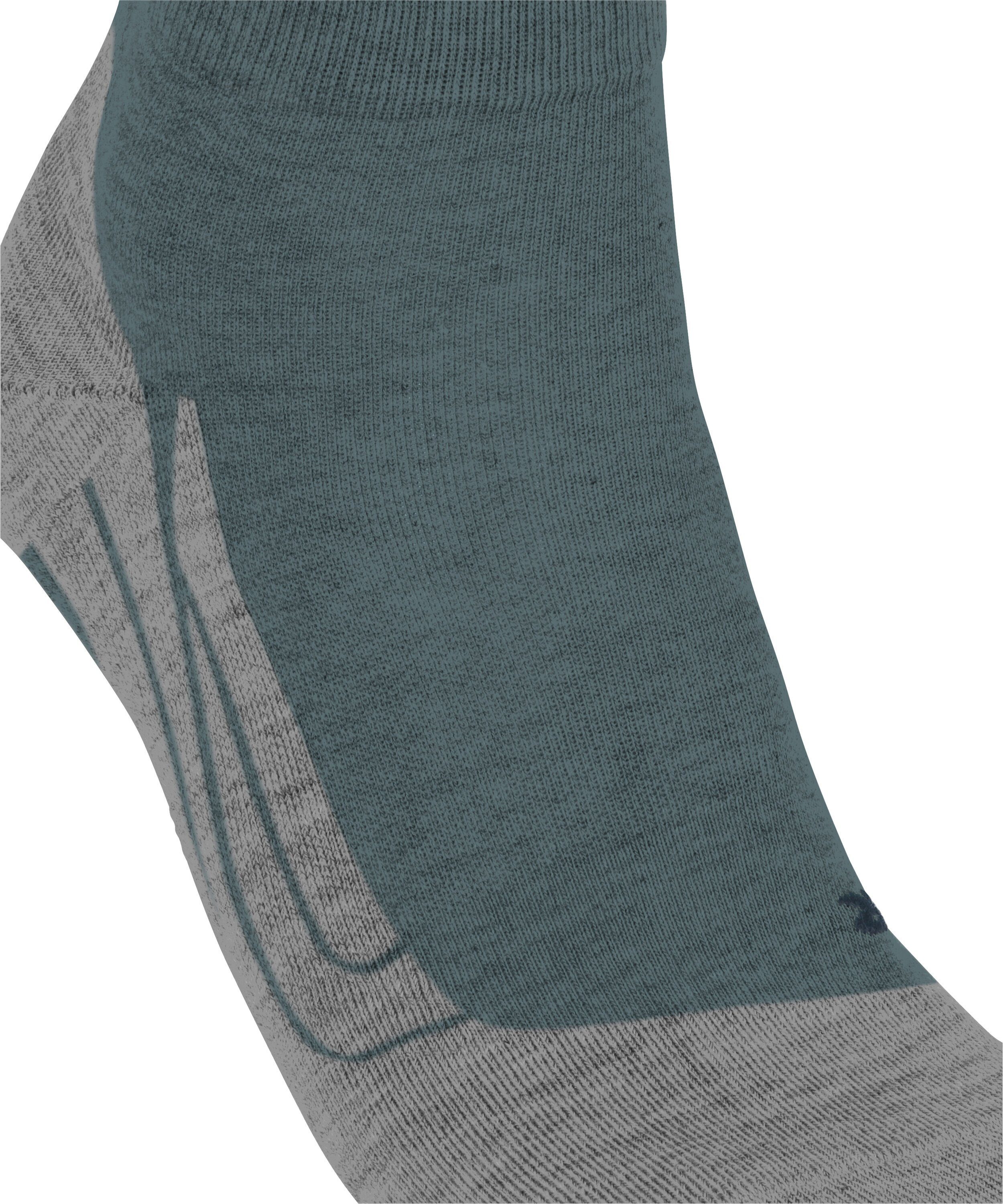 Polsterung Sportsocken grey Spikeschuhe mit für mittelstarker (1-Paar) FALKE steel Short (3583) GO2