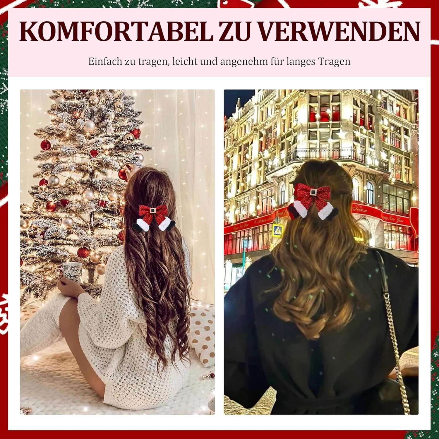 Coonoor Haarspange Damen-Haarschleifen, Weihnachts Schleifen-Haarspange, Ha günstig online kaufen