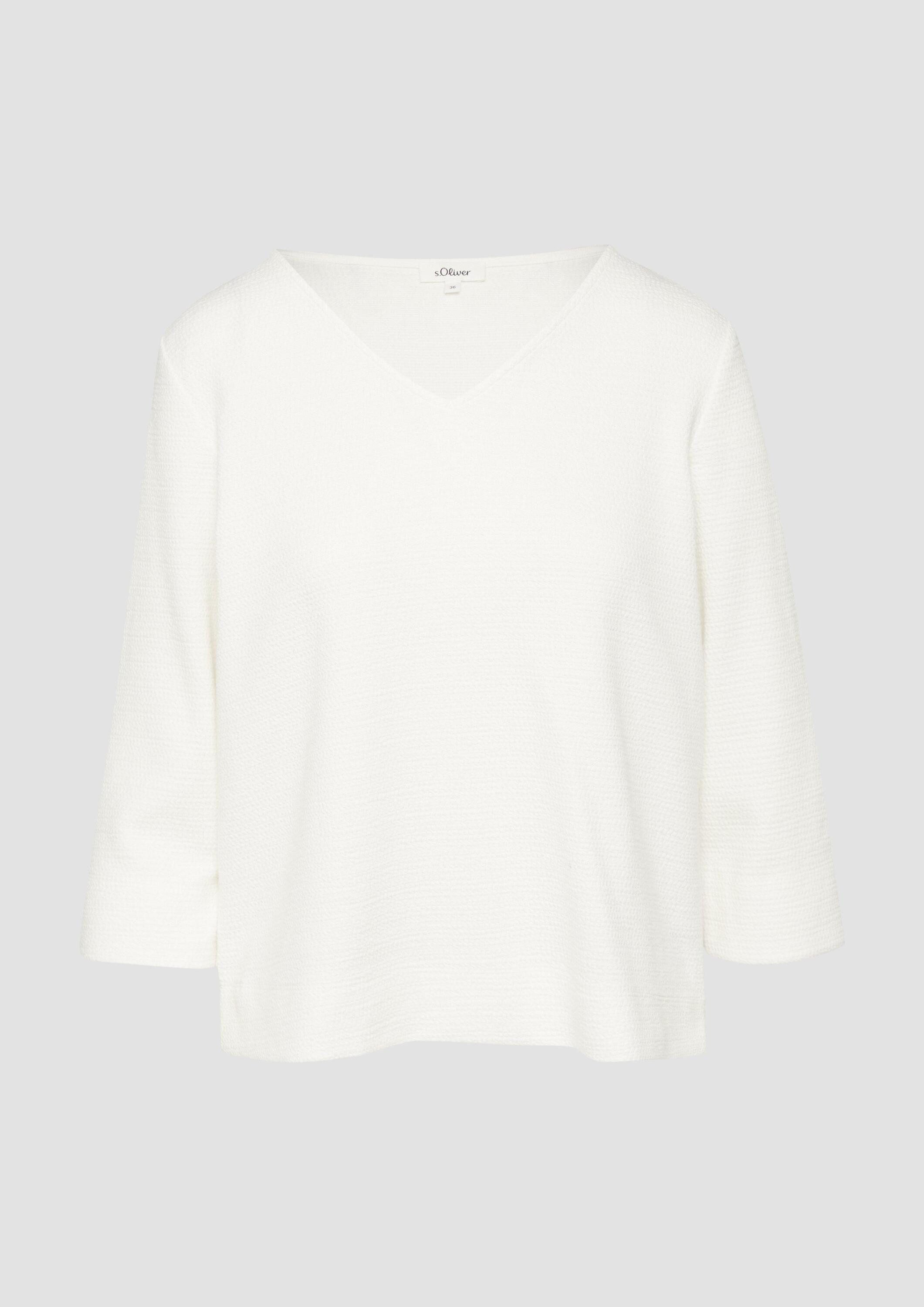 3/4 Arm-Pullover Sweatshirt