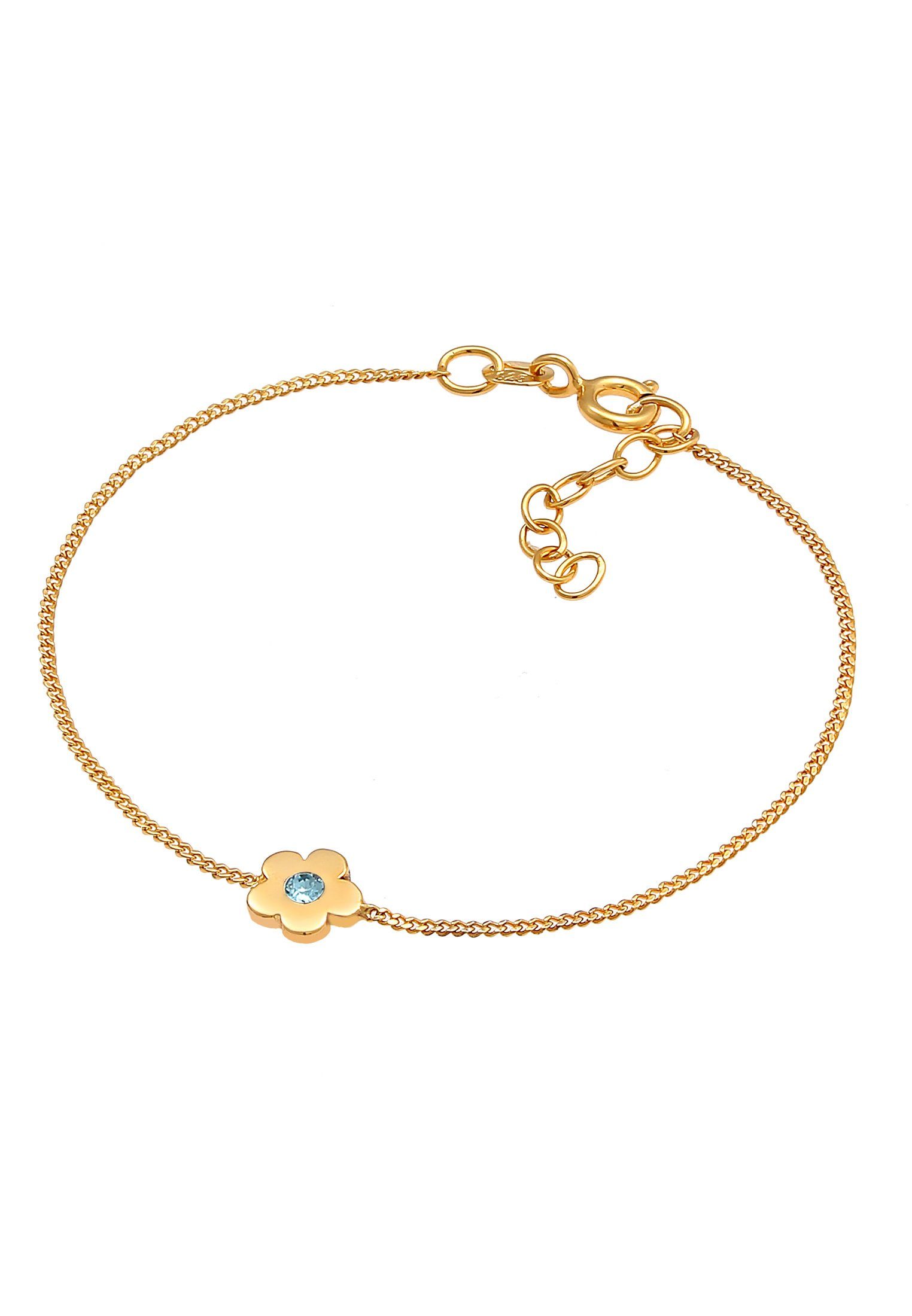 Elli Armband Kinder Blume 925 Sterling Silber, mit Kristallen von Swarovski® (kein Set, 1-tlg), Blume