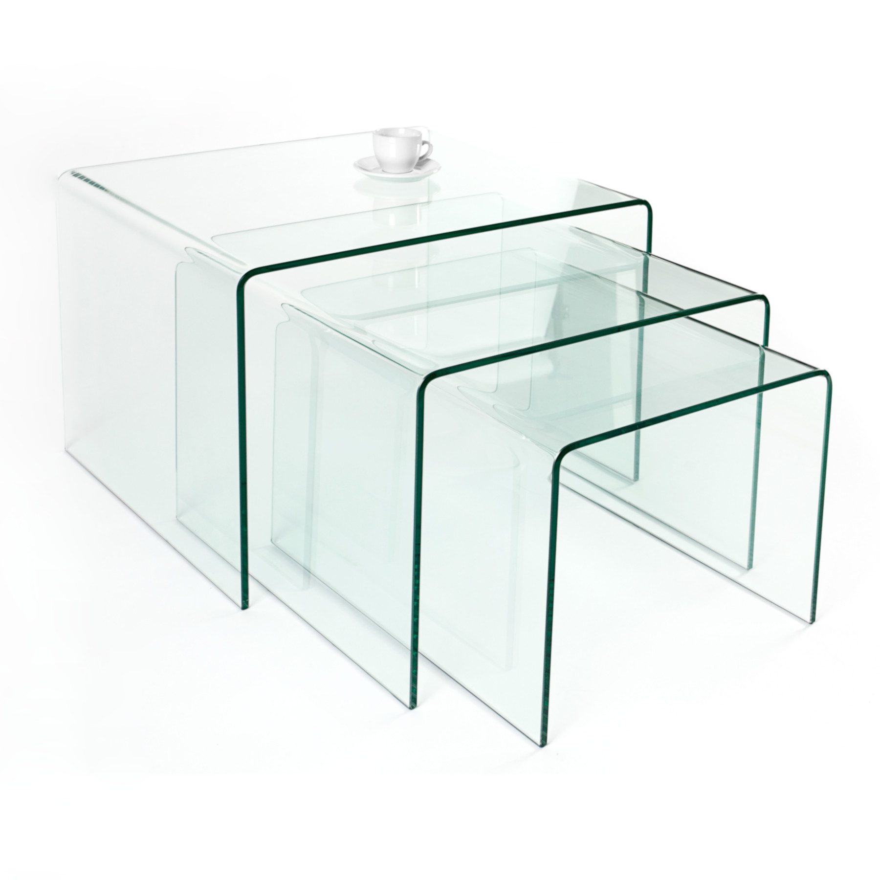 riess-ambiente Couchtisch FANTOME 60cm transparent (Set, 3-St), Wohnzimmer günstig online kaufen