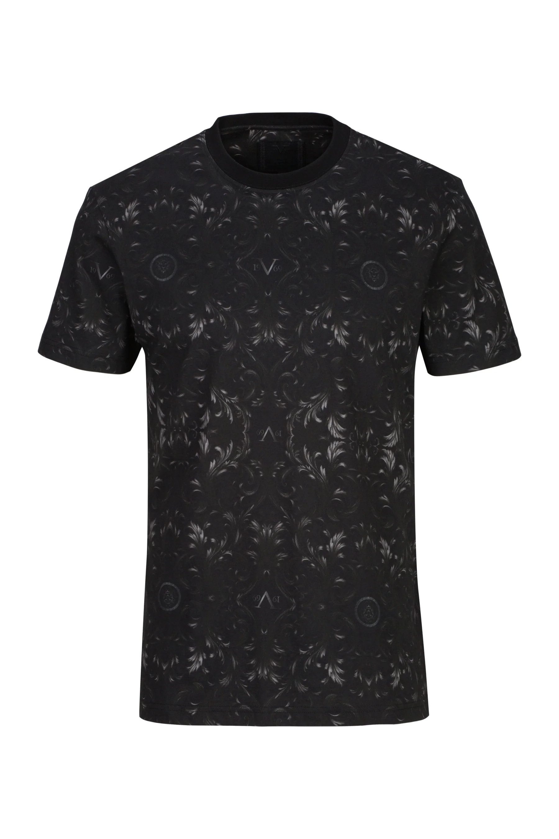 19V69 ITALIA T-Shirt - Modisches T-Shirt mit Baroque-Print und Rundhals für Herren