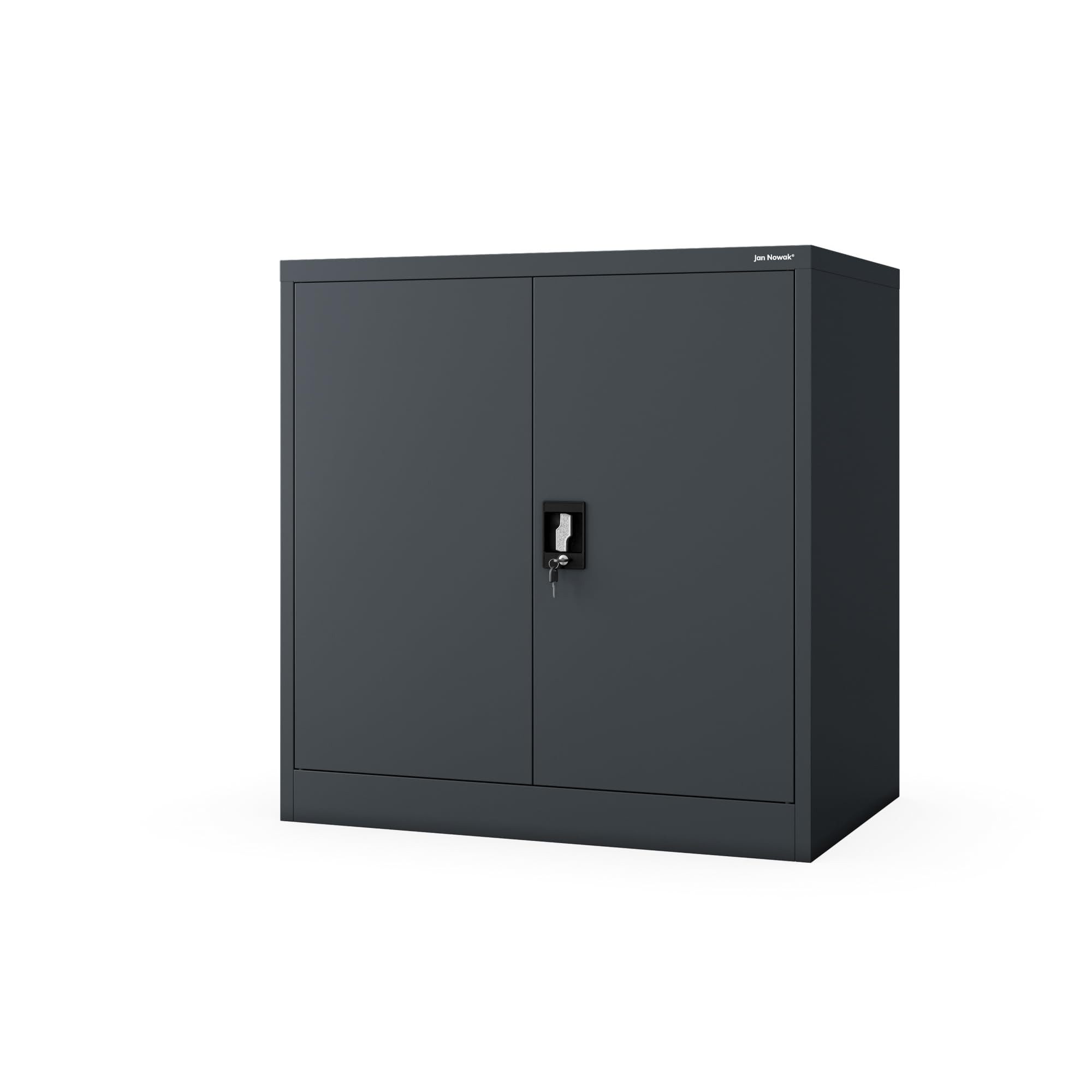 Jan Nowak Aktenschrank Metall Büroschrank abschließbar 90 cm BEATA D600 2 Böden Stahl (Stahl 0,6 mm Wandmontage möglich PZH-zertifiziert 93 cm) Aktenschrank Schloss 2 Schlüssel Tiefe 60 cm kompakt 4 Farben