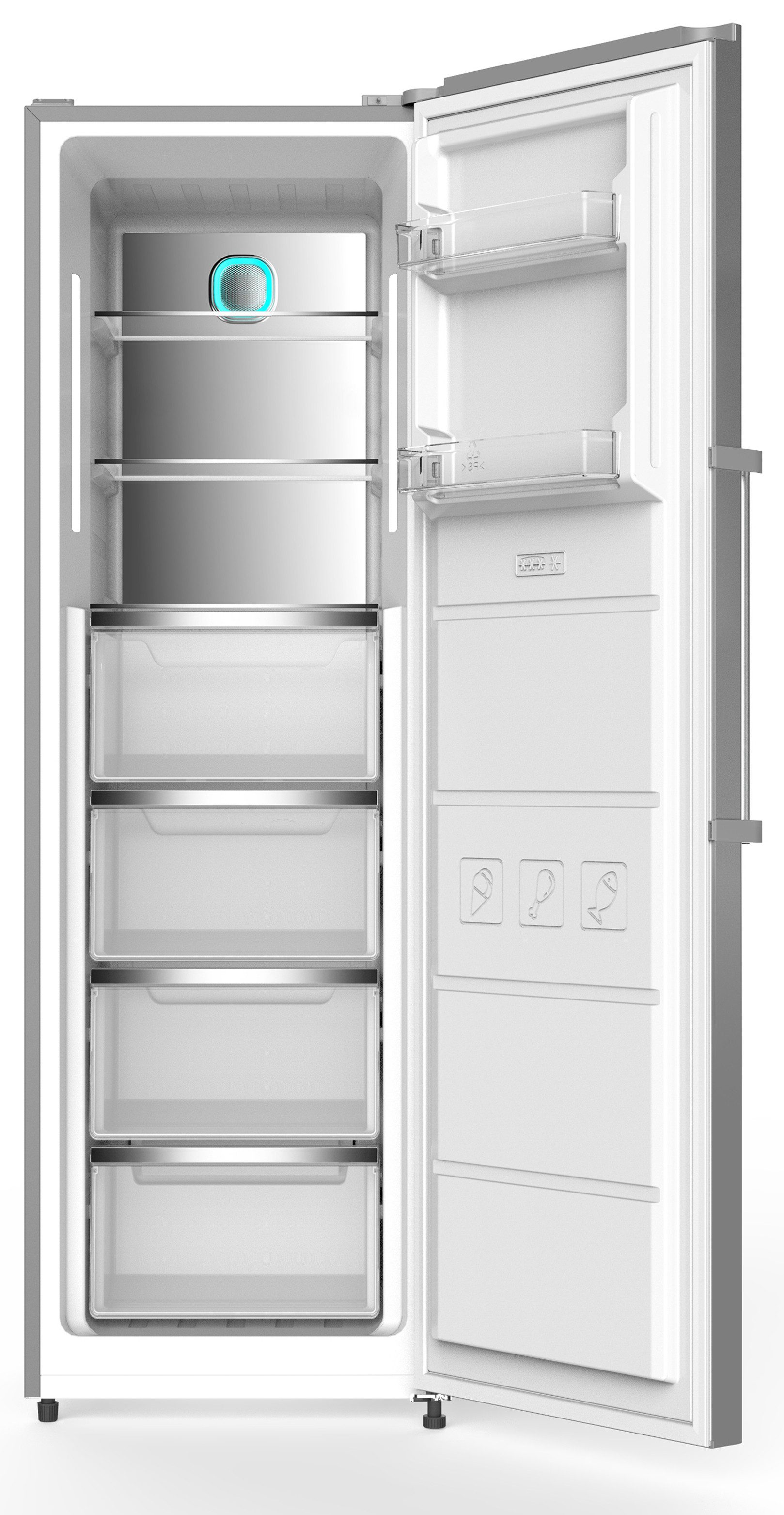SCHOEPF Gefrierschrank GS282DIX, 185,50 cm hoch, 59,50 cm breit, No-Frost, 282 Liter Nutzinhalt, LED-Beleuchtung