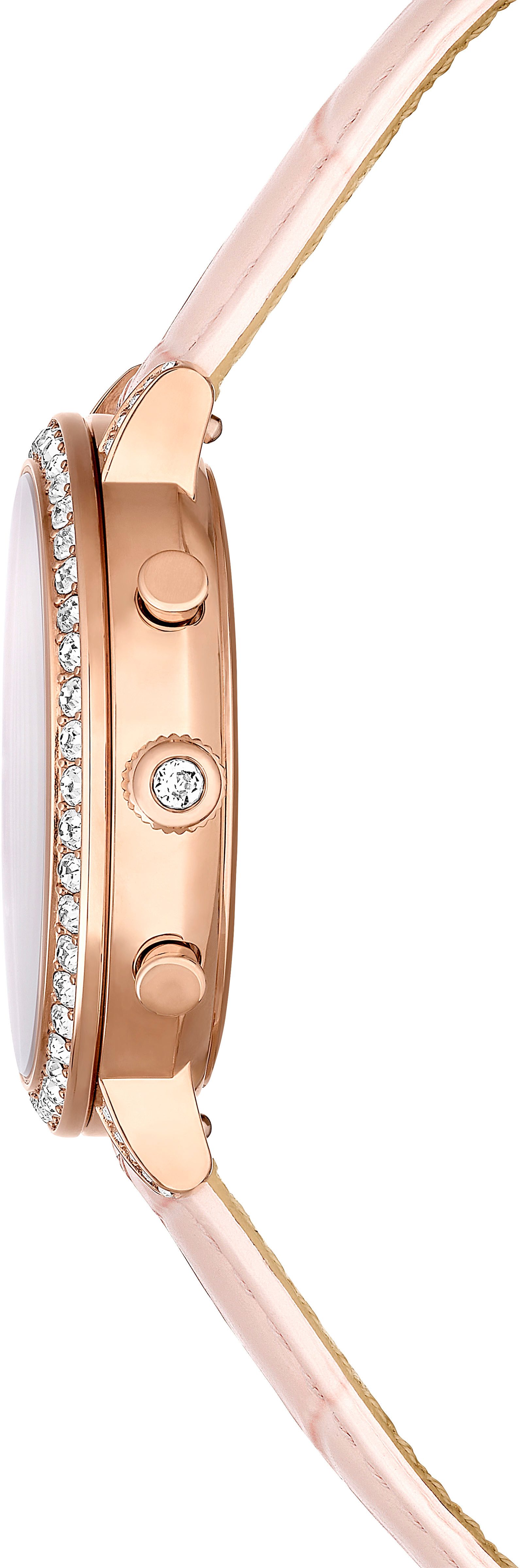 Swarovski Chronograph MATRIX CHRONO 5698300, Quarzuhr, Armbanduhr, Damenuhr, Swiss Made, Lederarmband, analog