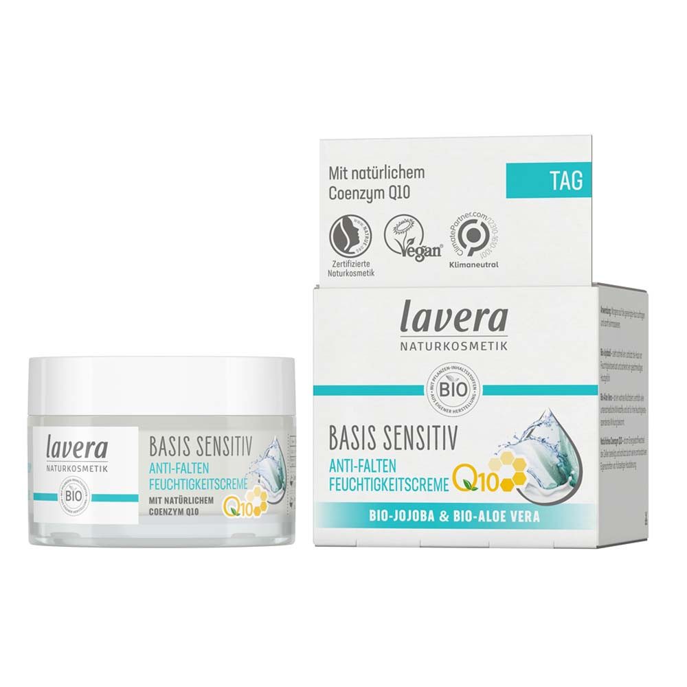 lavera Feuchtigkeitscreme Basis Sensitiv - Anti Falten Feuchtigkeitscreme 50ml