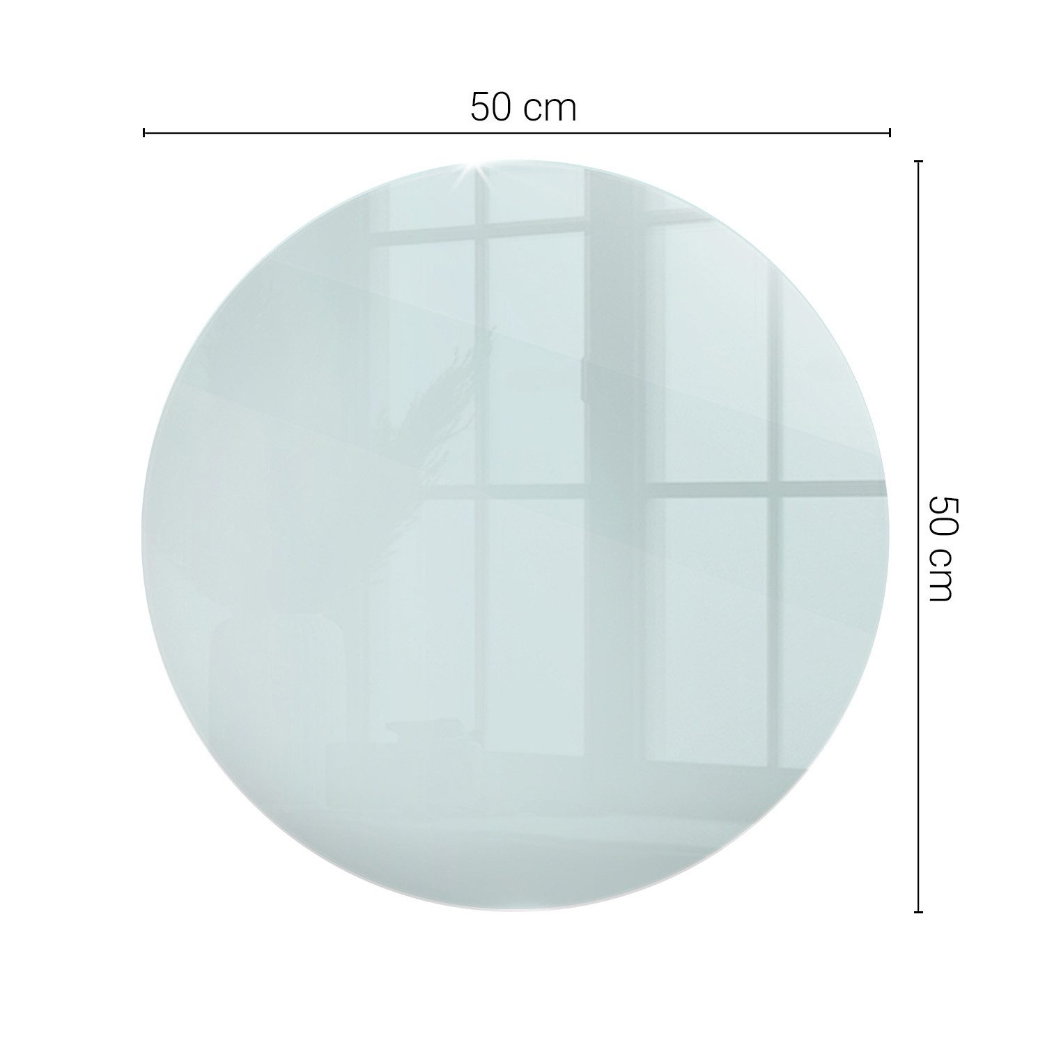Tulup Tischplatte Rund Tisch Glasplatte Ersatz Transparent Glas, Couchtisch Glasplatte – Bild 4 von 5