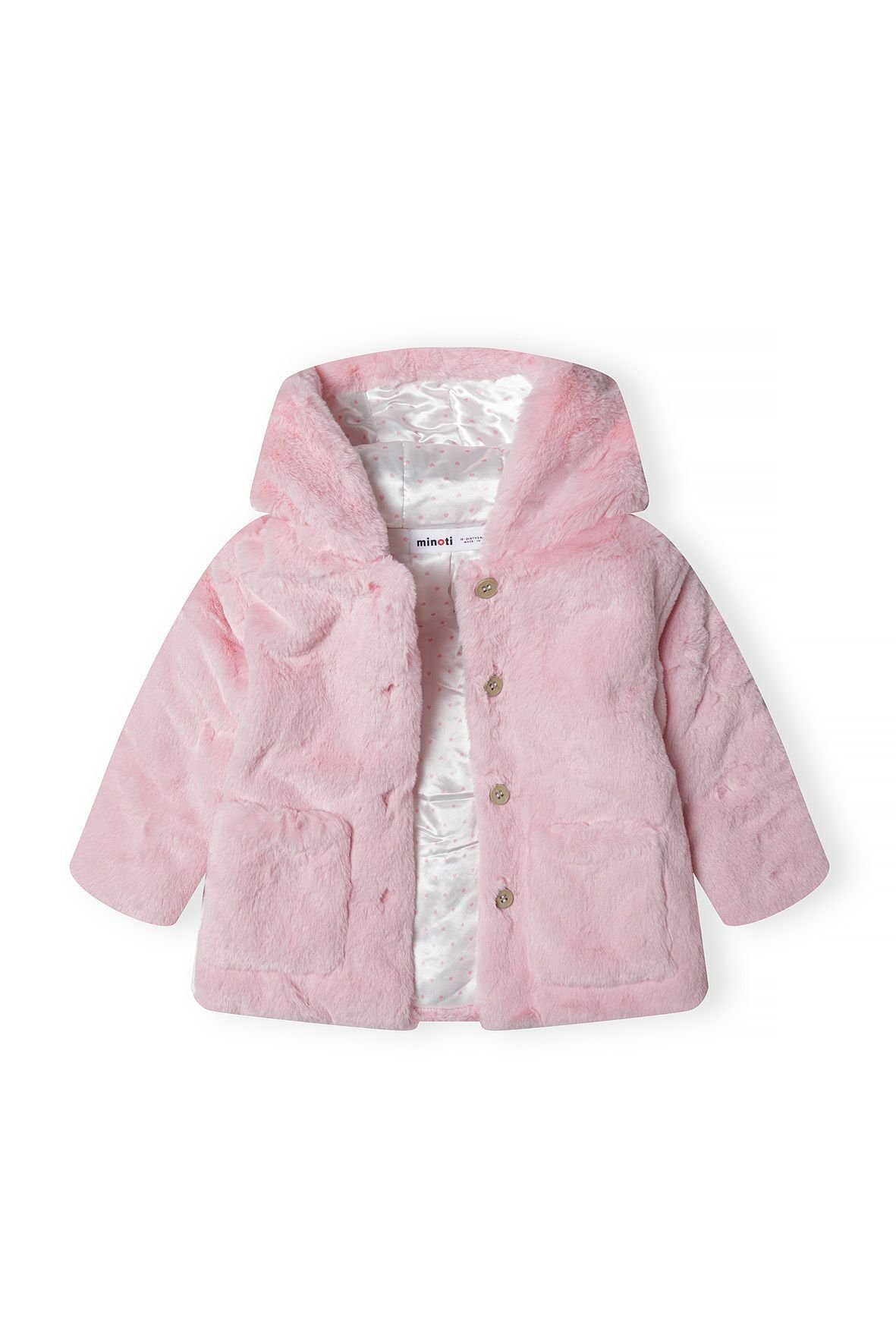 (3m-3y) Kapuze Rosa MINOTI mit Fellimitatjacke