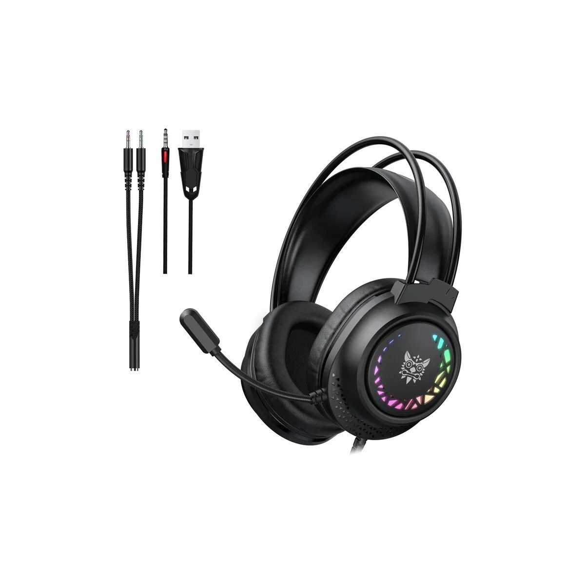 ONIKUMA ONIKUMA X92 Gaming Headset Schwarz RGB On-Ear-Kopfhörer