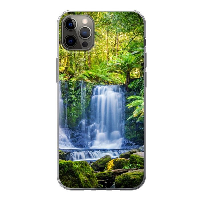 MuchoWow Handyhülle Dschungel - Wasserfall - Australien - Pflanzen - Natur Handyhülle Apple iPhone 13 Pro Max Smartphone-Bumper Print Handy