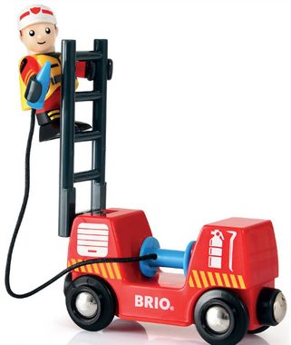 BRIO® Spielzeug-Eisenbahn BRIO® WORLD, Feuerwehr Set, (Set), mit Licht und Soundfunktion, FSC®- schützt Wald - weltweit