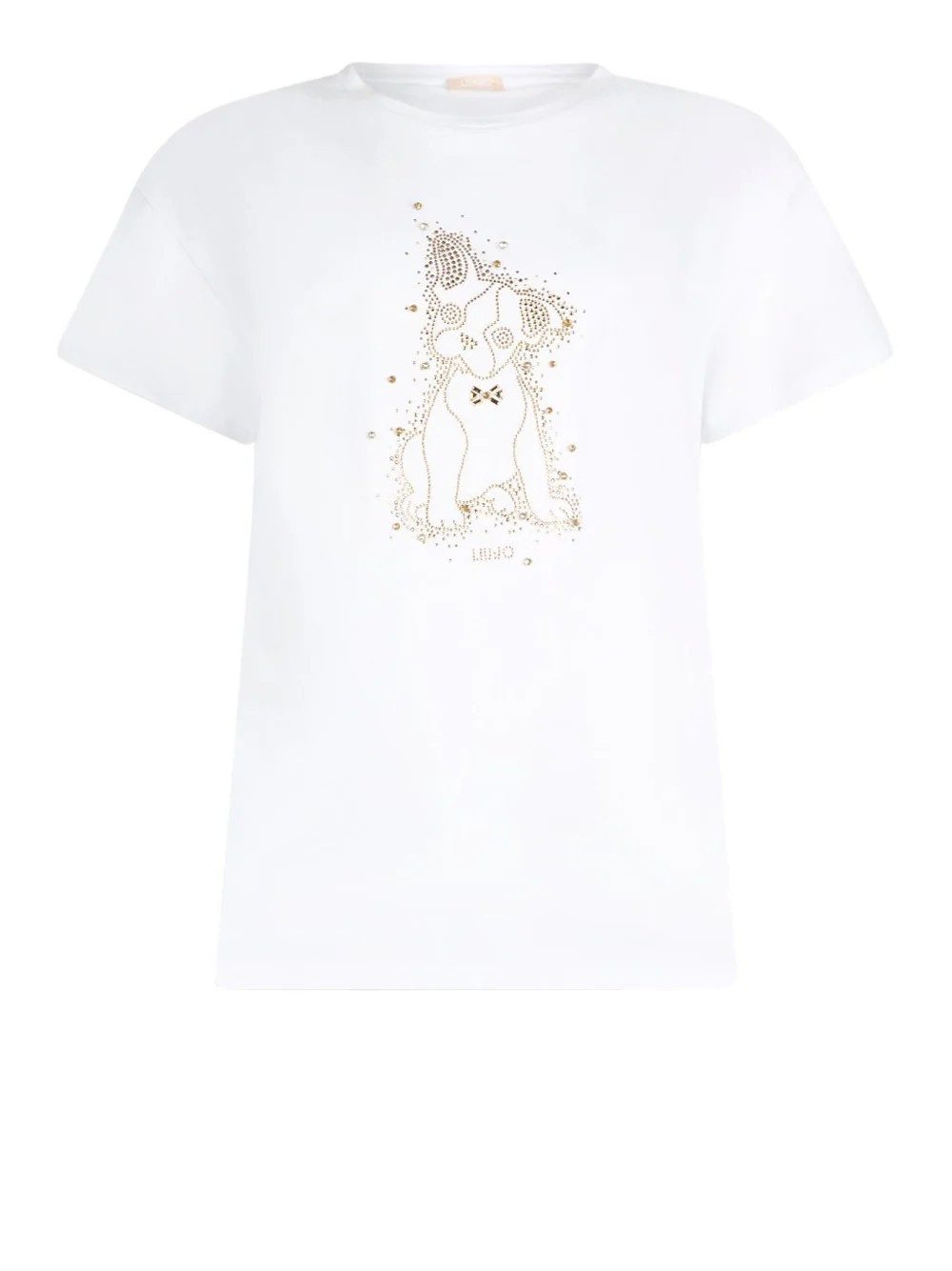T-Shirt – Baumwoll-T-Shirt mit Strassapplikation - Damenshirt